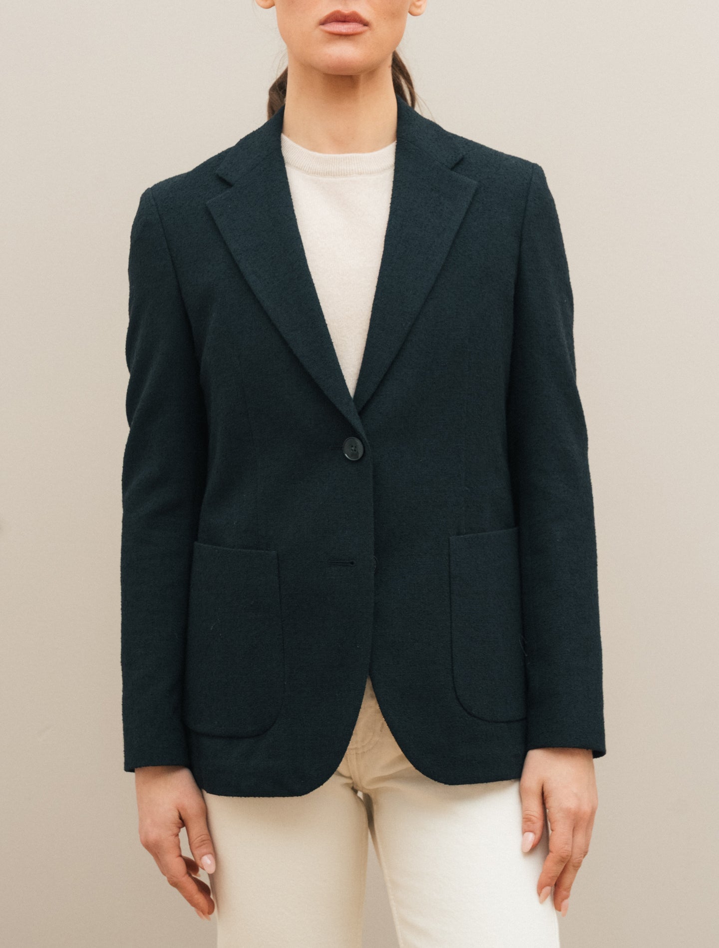 Maude Single Breasted Boucle Jacket Black Lardini Jackets IT 38