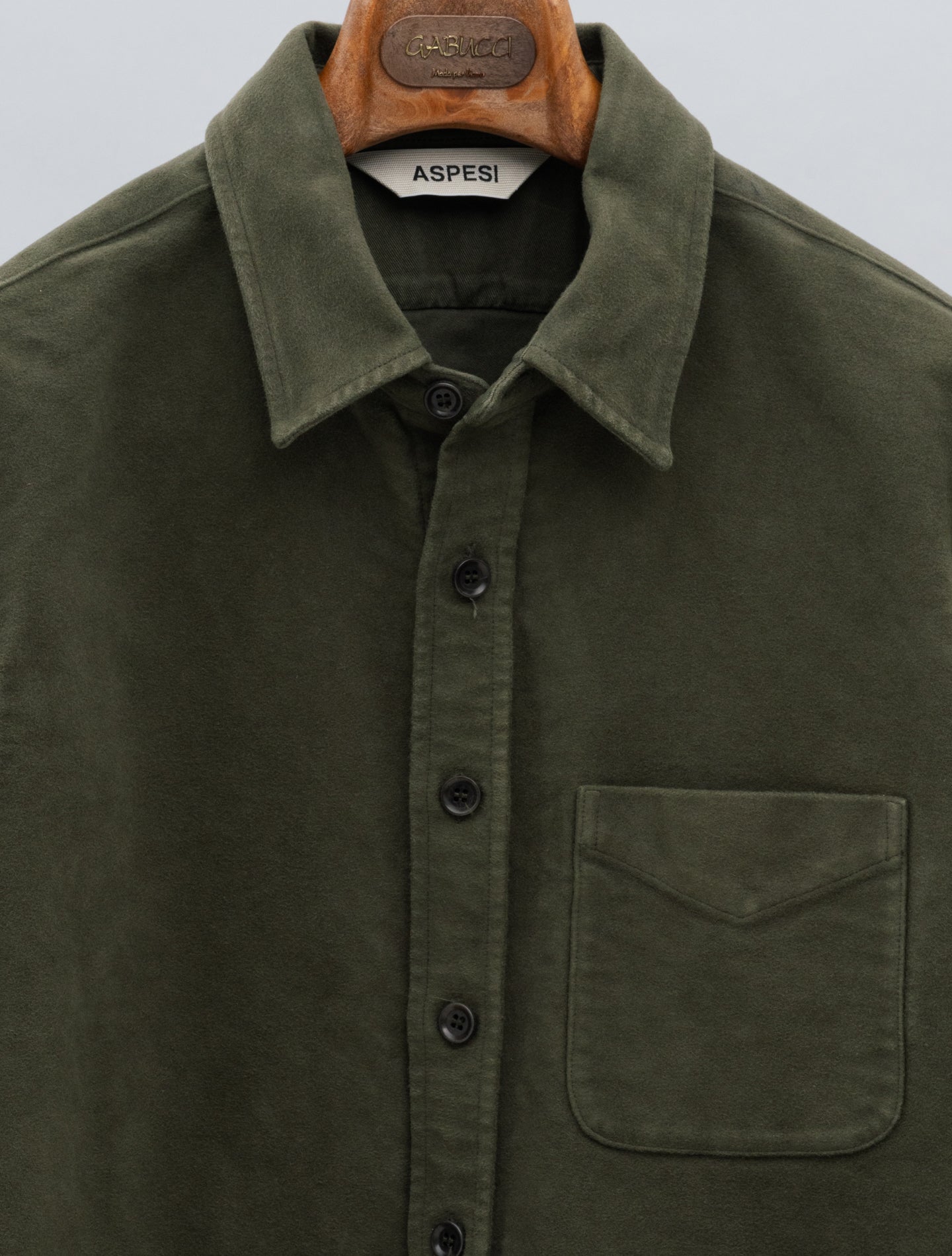 Moleskin Utility Shirt Military Aspesi Overshirts M