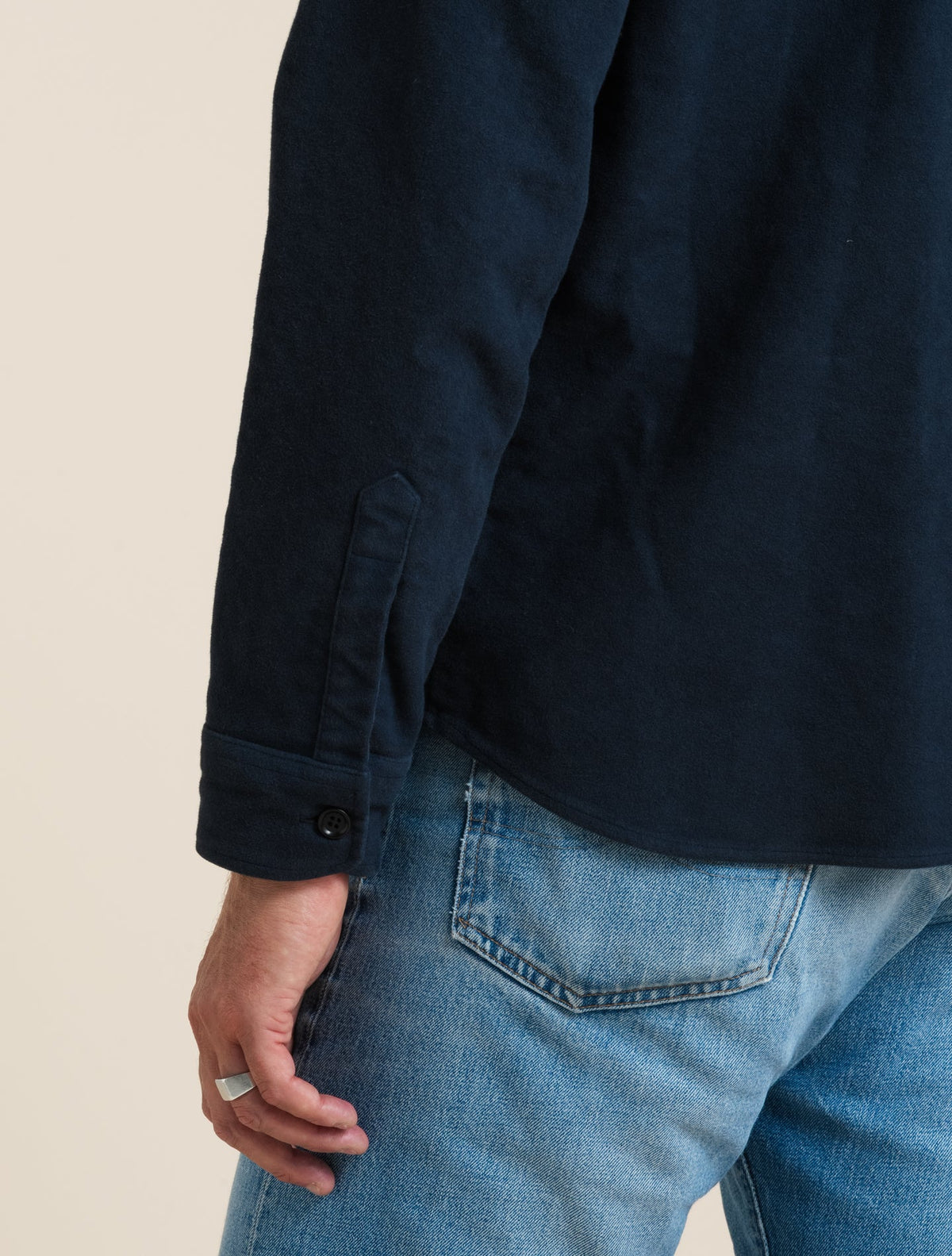 Moleskin Utility Shirt Navy Aspesi Overshirts M