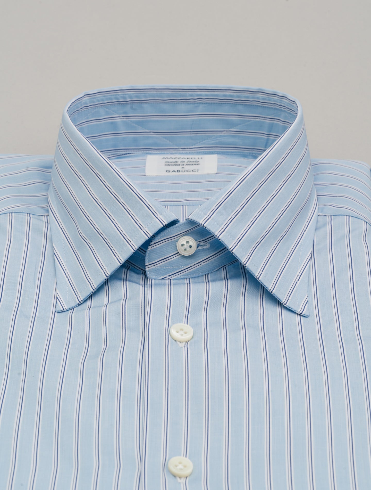 Multi Striped Turn Down Shirt Blue Mazzarelli Shirts 38
