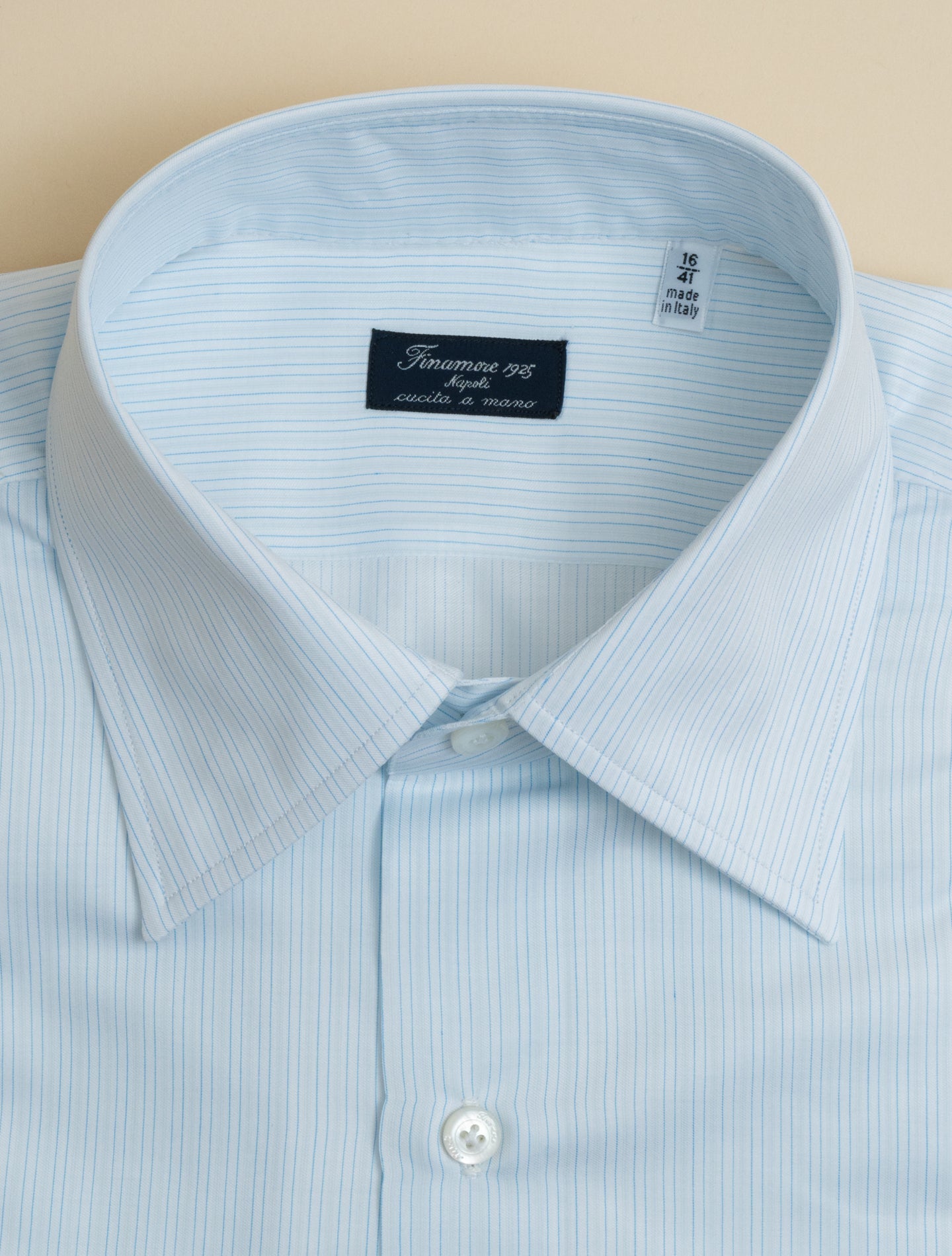 Napoli Striped Luxury 180/2 Carlo Riva Shirt Celeste Finamore Shirts 39