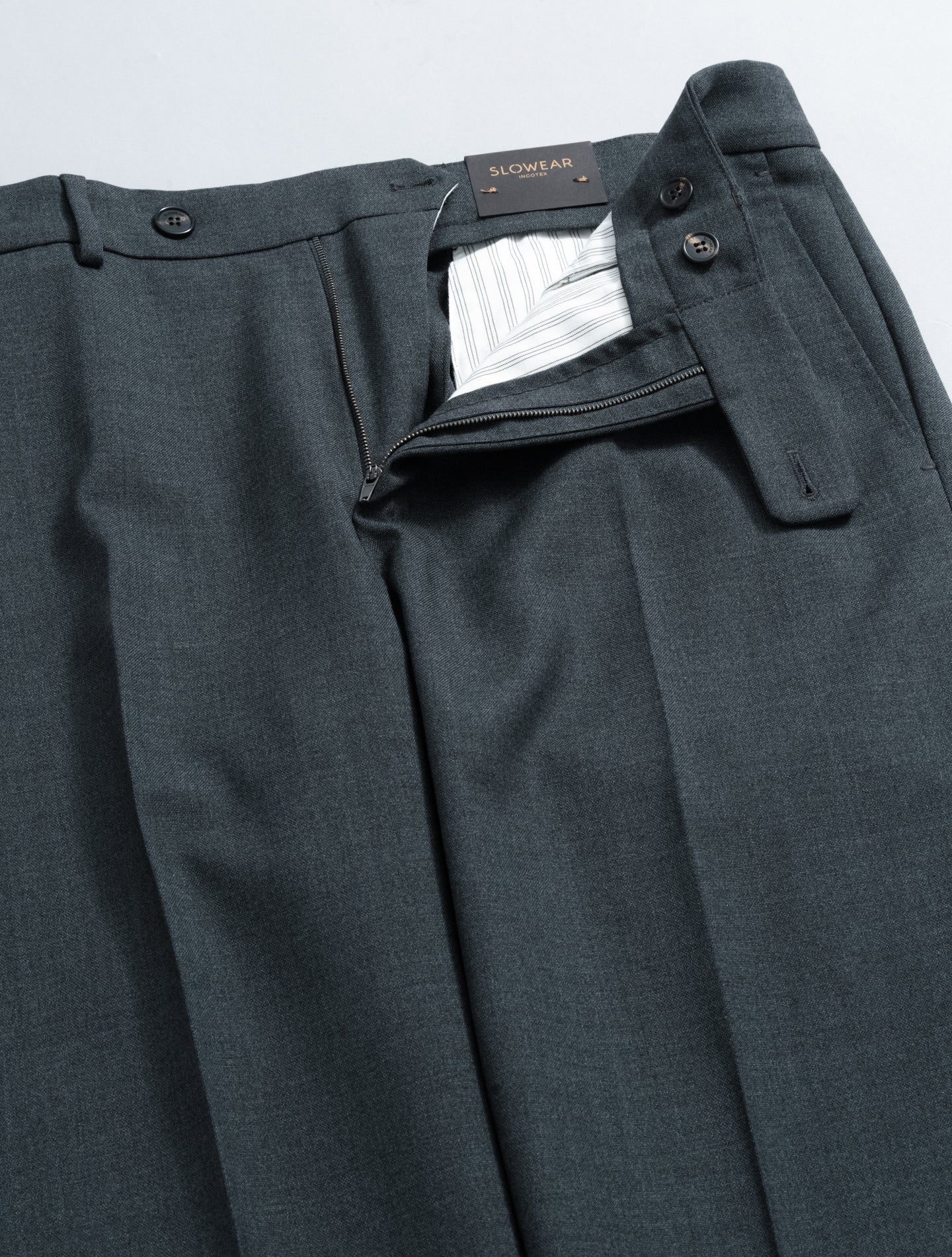 Natural Stretch Wool Trousers Grey Incotex Trousers 48