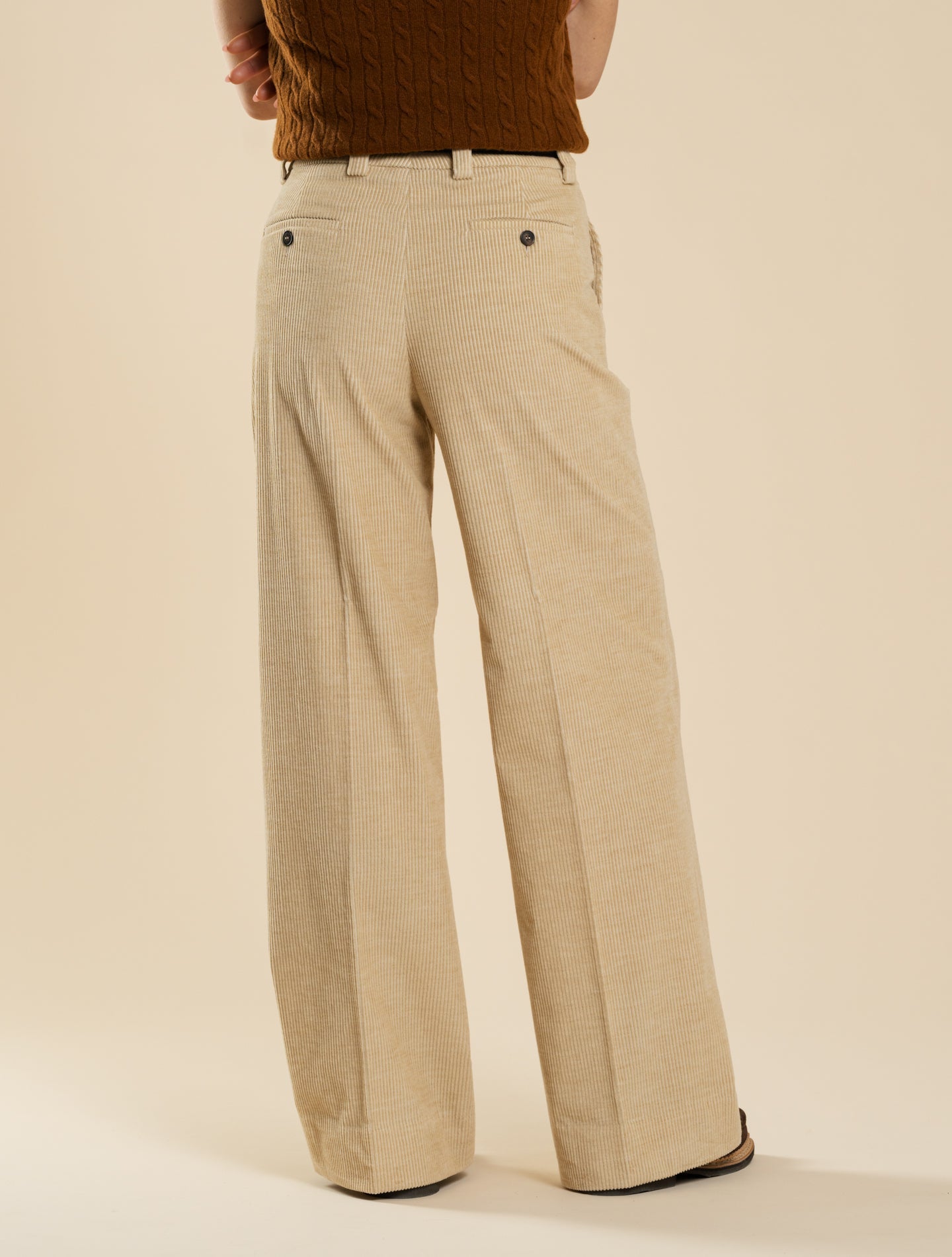 Neera Corduroy Trousers Sand Slowear Trousers IT 38