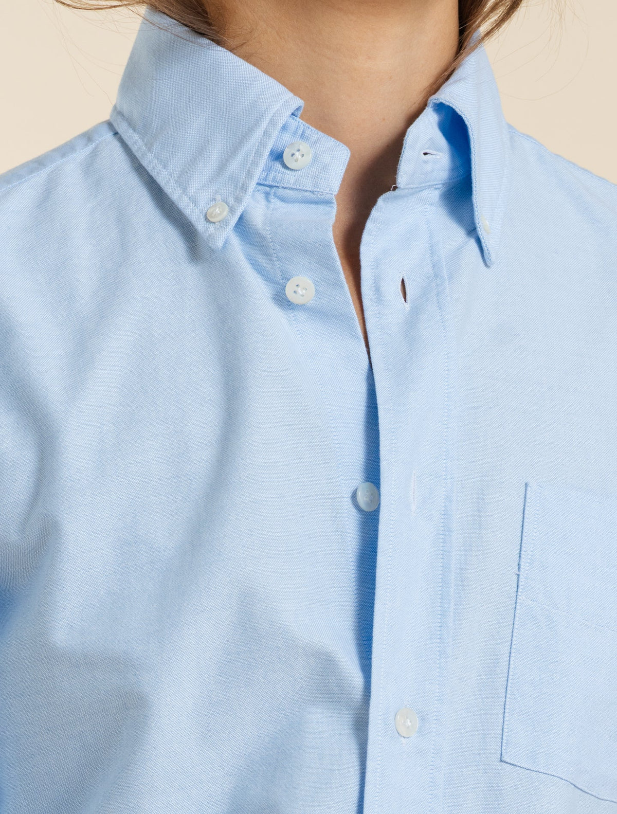 Nora Cotton Oxford Shirt Light Blue Finamore Shirts IT 38