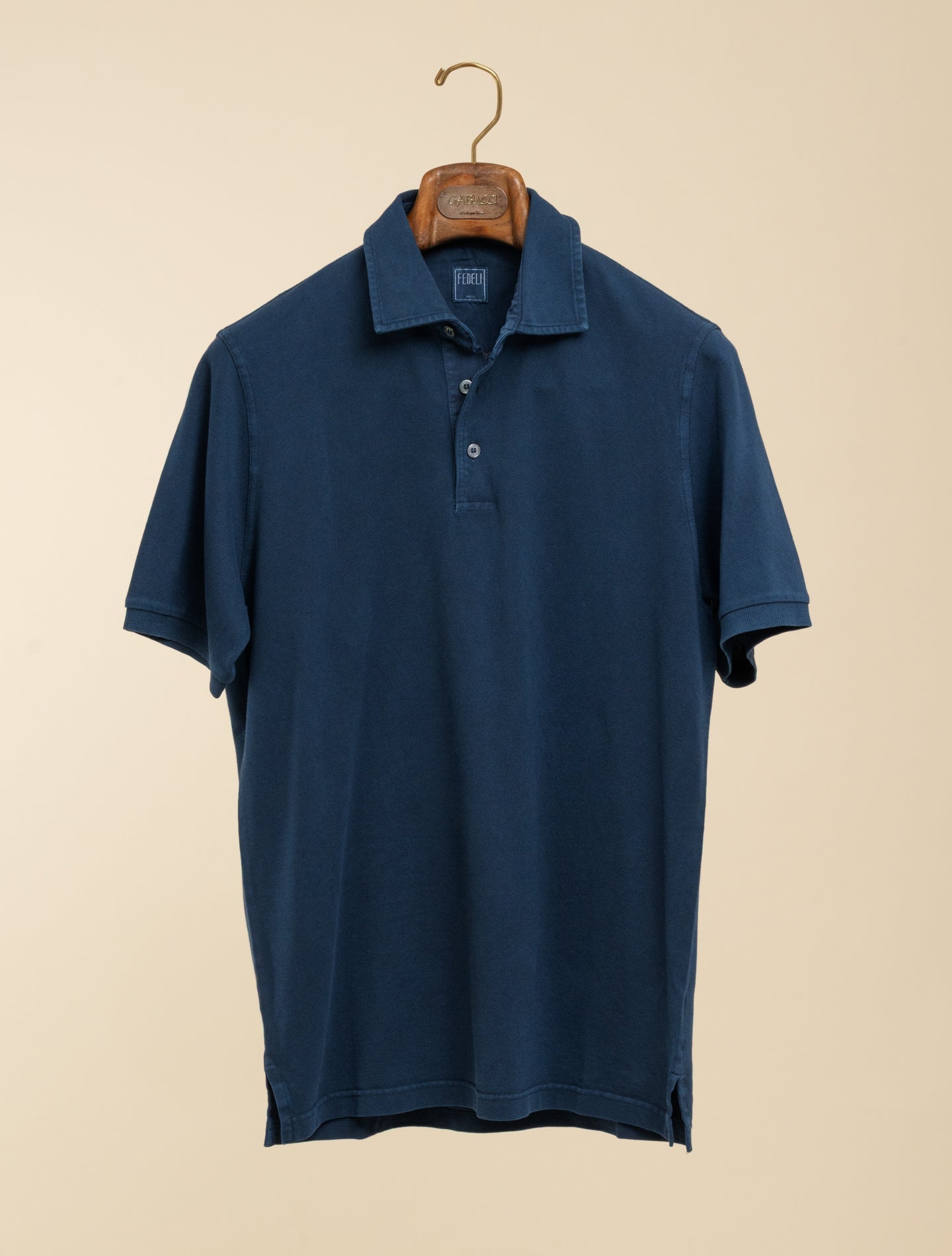 North Organic Cotton Pique Polo Shirt Navy Fedeli Polo shirts 48