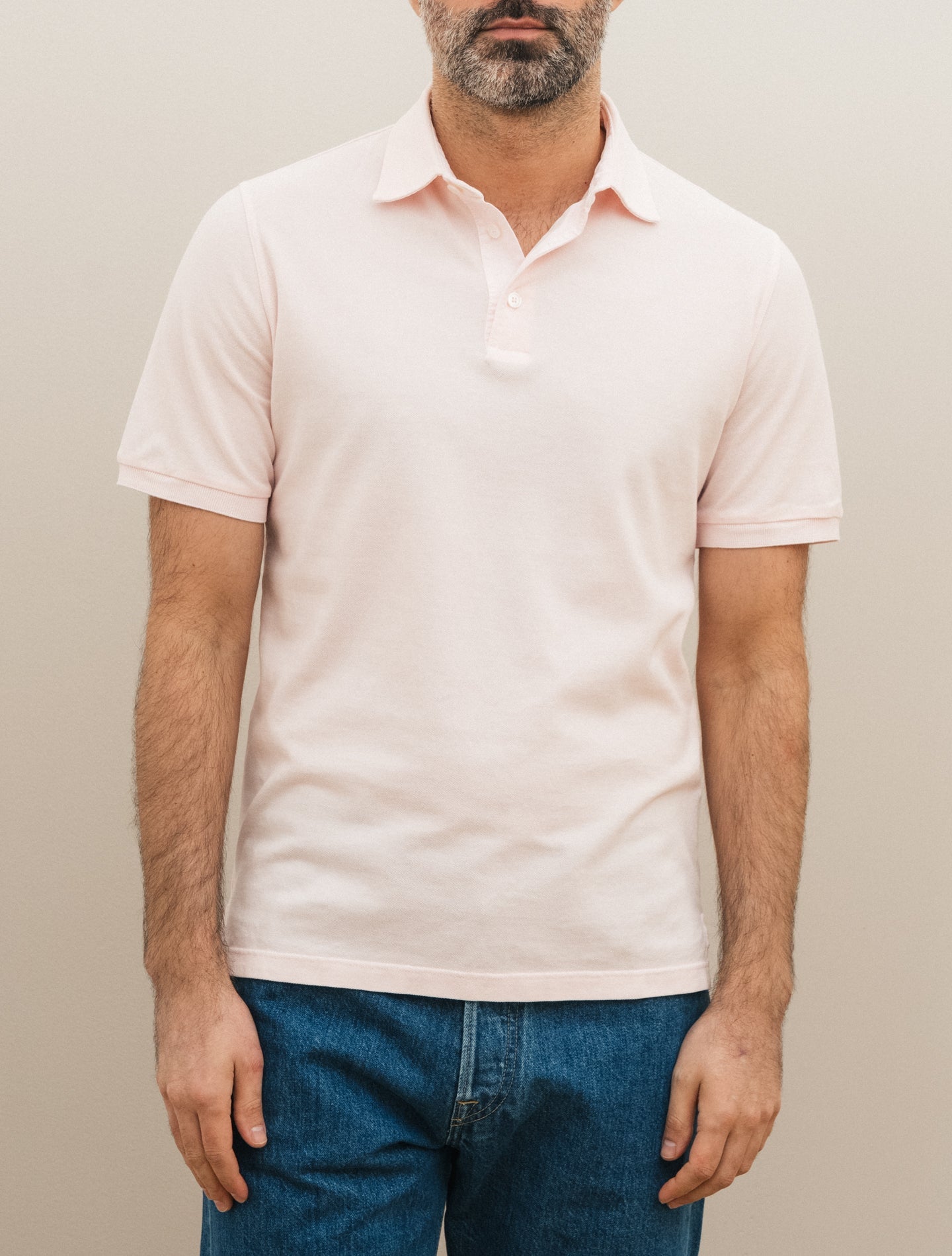 North Organic Cotton Pique Polo Shirt Pink Fedeli Polo shirts 48