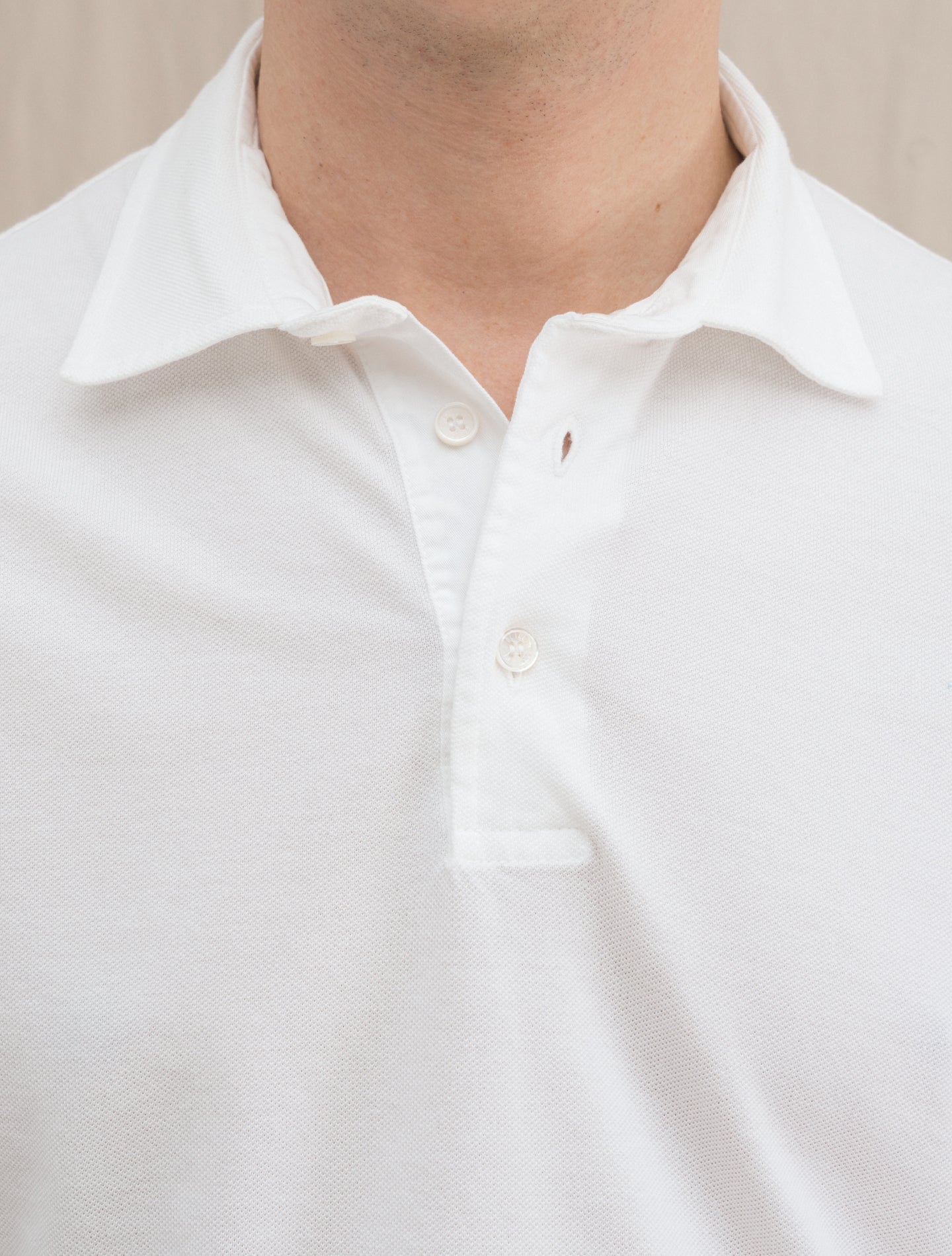 North Organic Cotton Pique Polo Shirt White Fedeli Polo shirts 48
