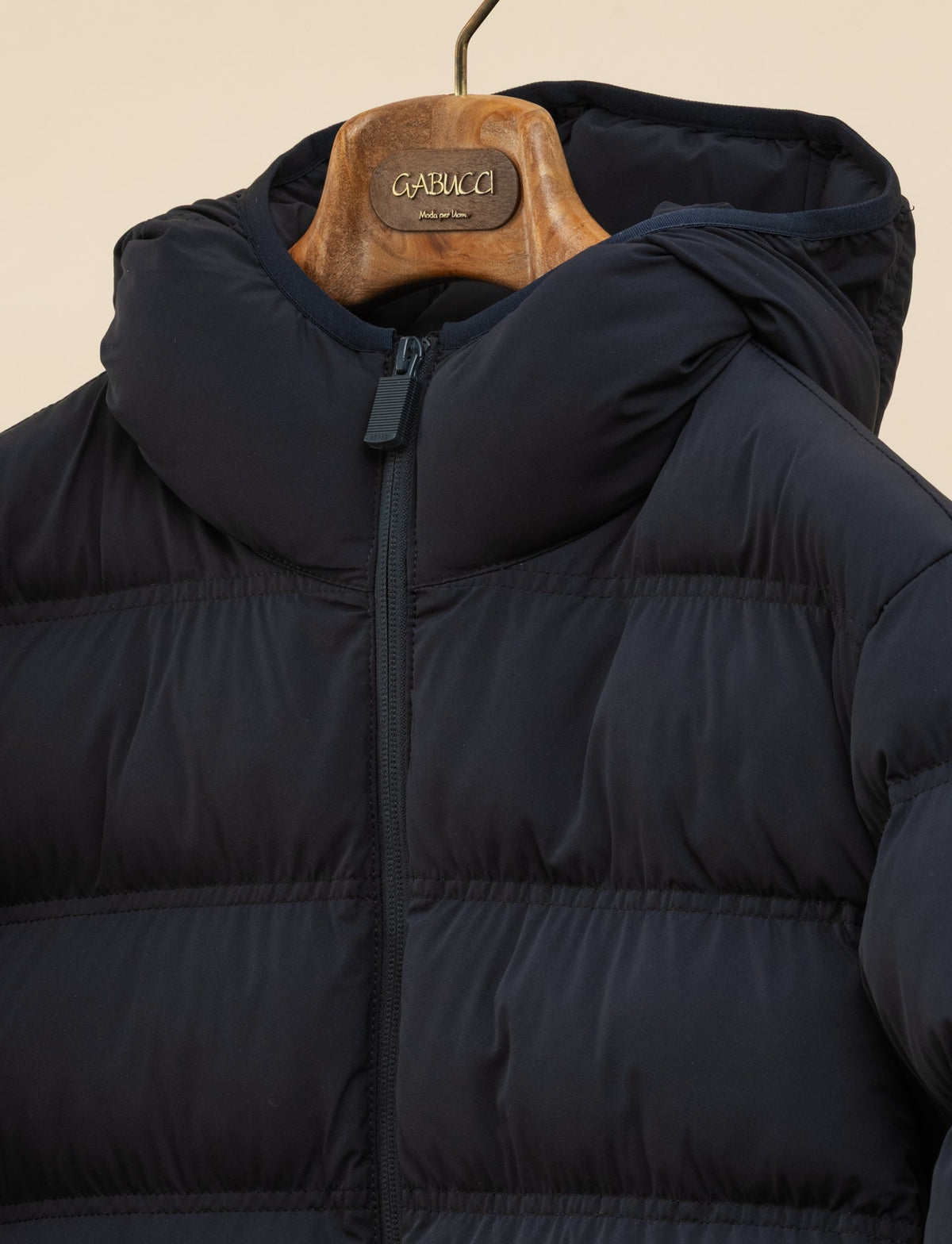 Padded Bi-Stretch Short Jacket Navy Aspesi Outerwear M