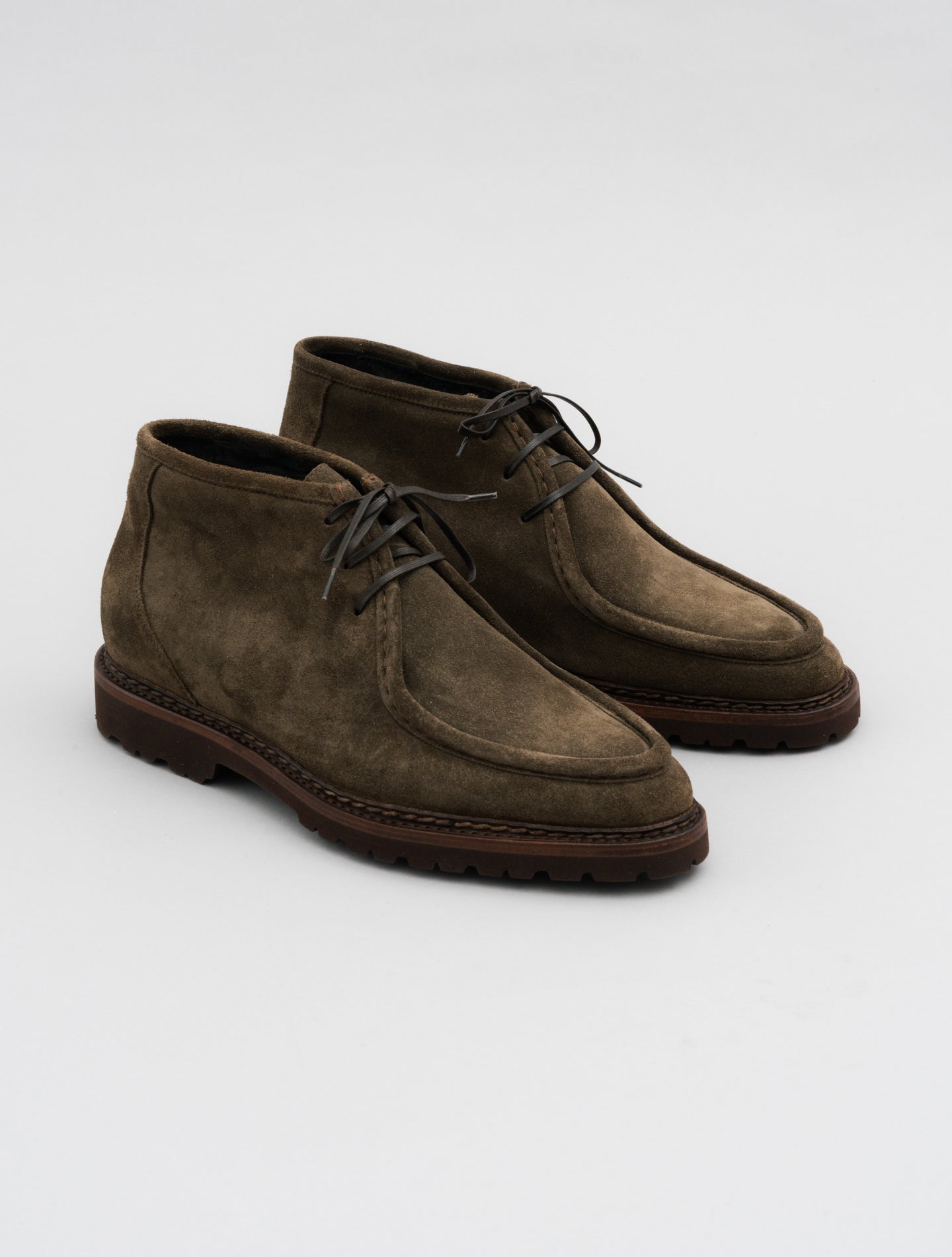 Parabontoni Fur - Line Suede Boots Dark Taupe Bontoni Boots 42