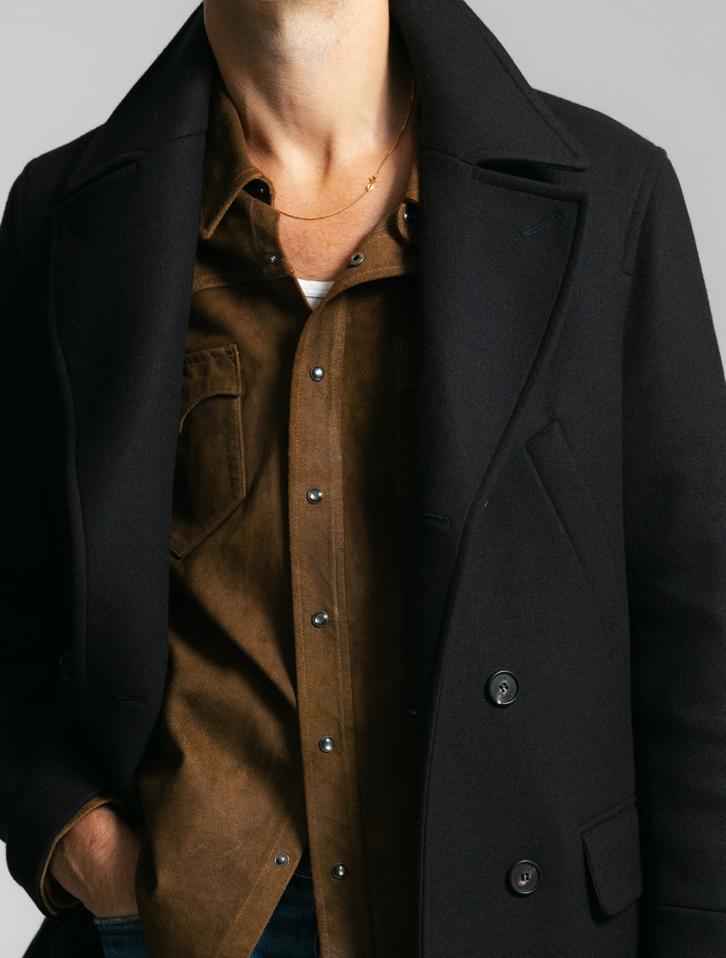 Peacoat Nautilus Navy Manto Outerwear 48