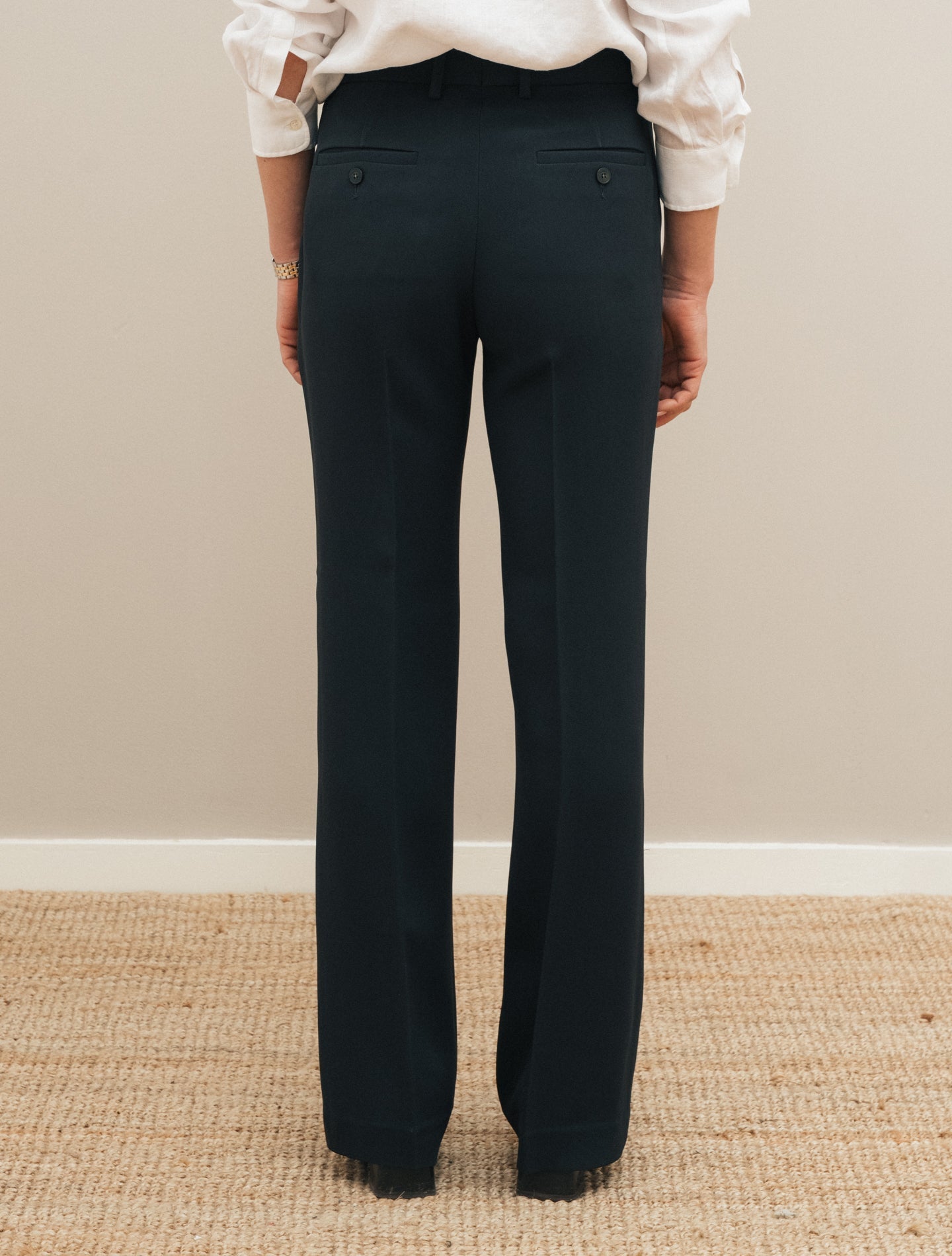 Petra Crepe Cady Trousers Night Blue Slowear Trousers IT 40