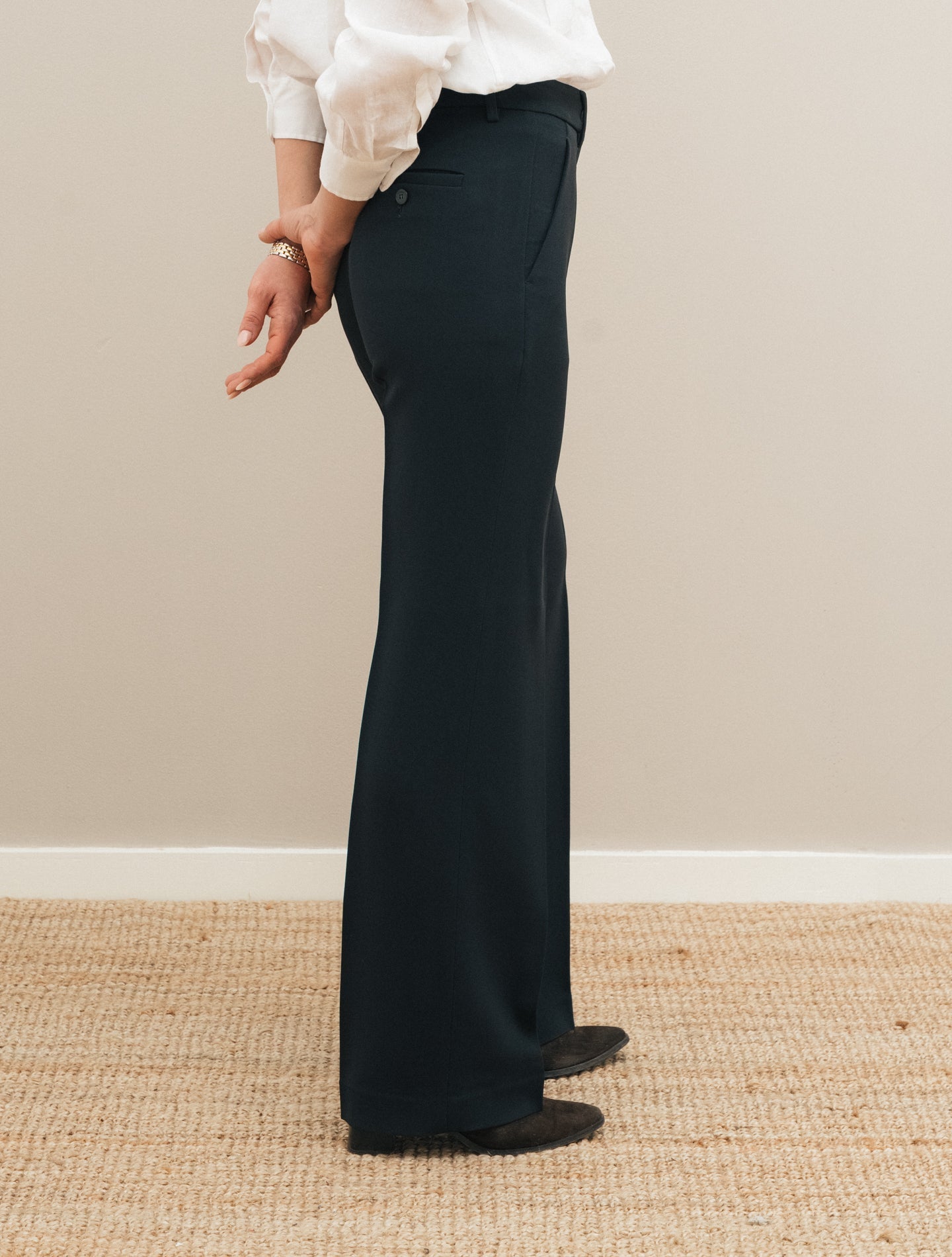 Petra Crepe Cady Trousers Night Blue Slowear Trousers IT 40