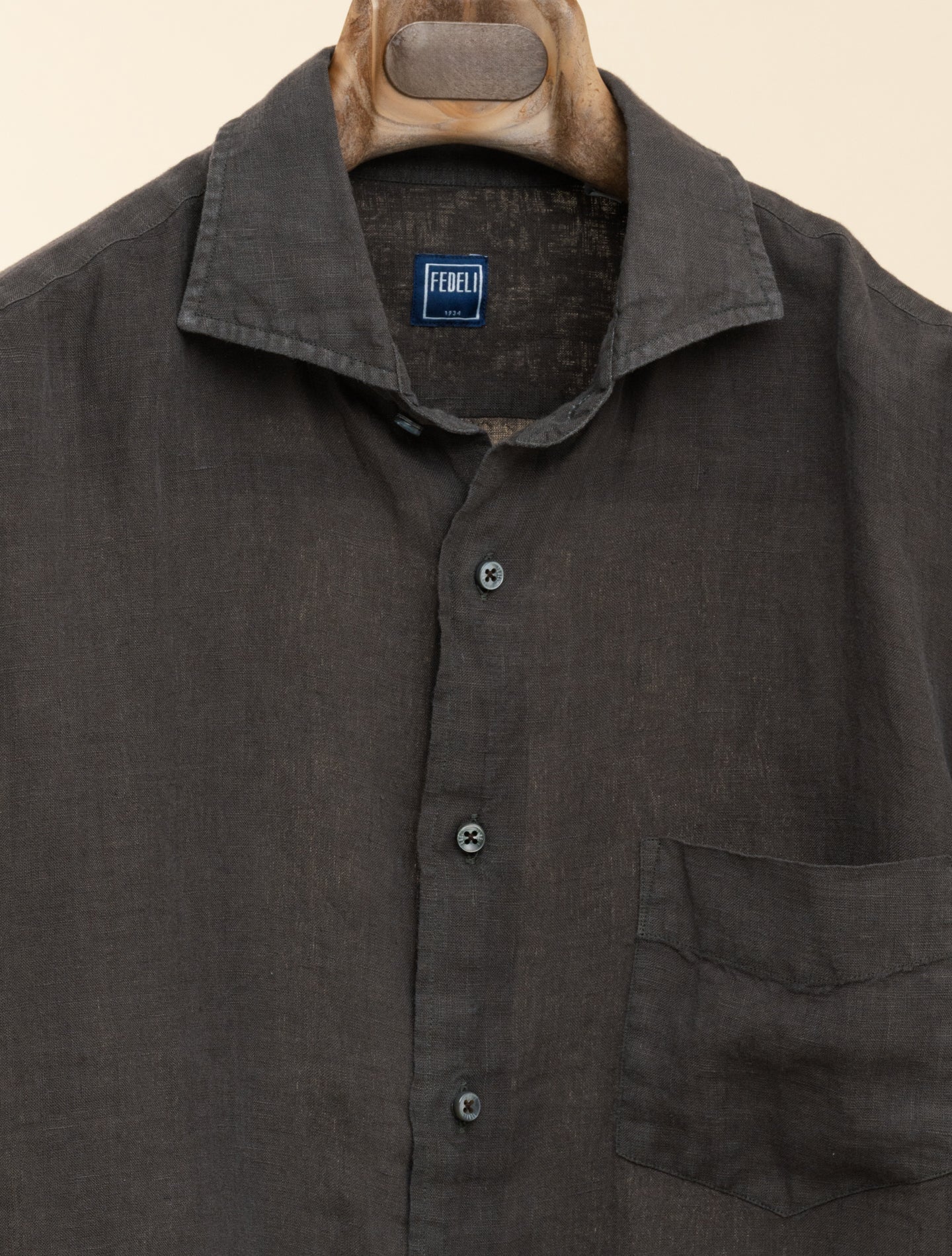 Phil Linen Shirt Brown Fedeli Shirts 39