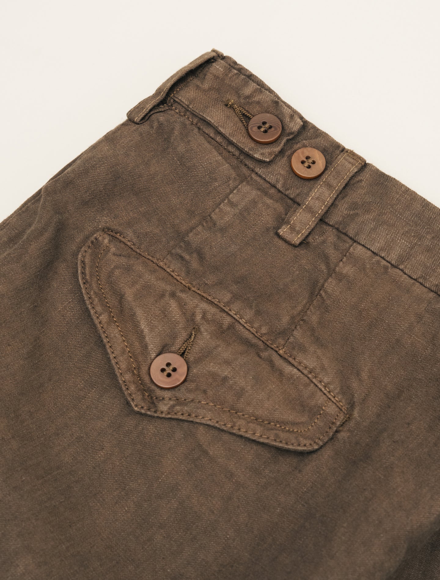 Pleated Linen Shorts Brown Rota Shorts 46