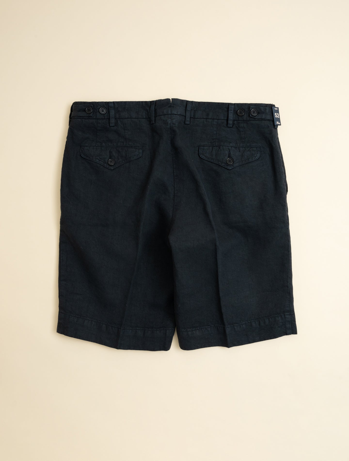 Pleated Linen Shorts Navy Rota Shorts 48