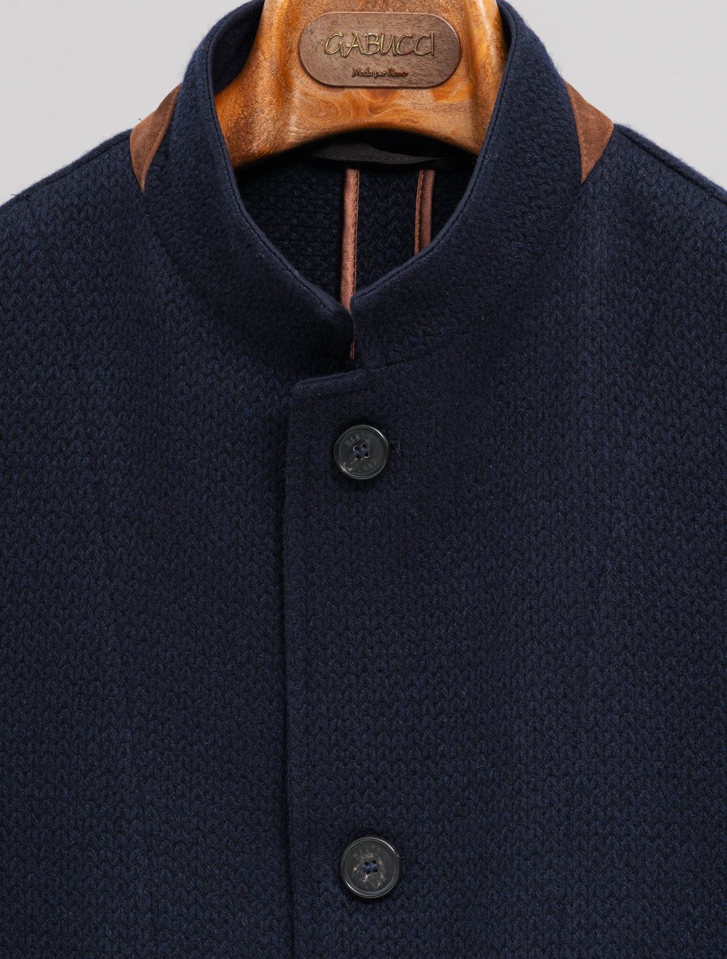 Poggio Wool Silk Cashmere Jacket Navy Manto Jackets 48