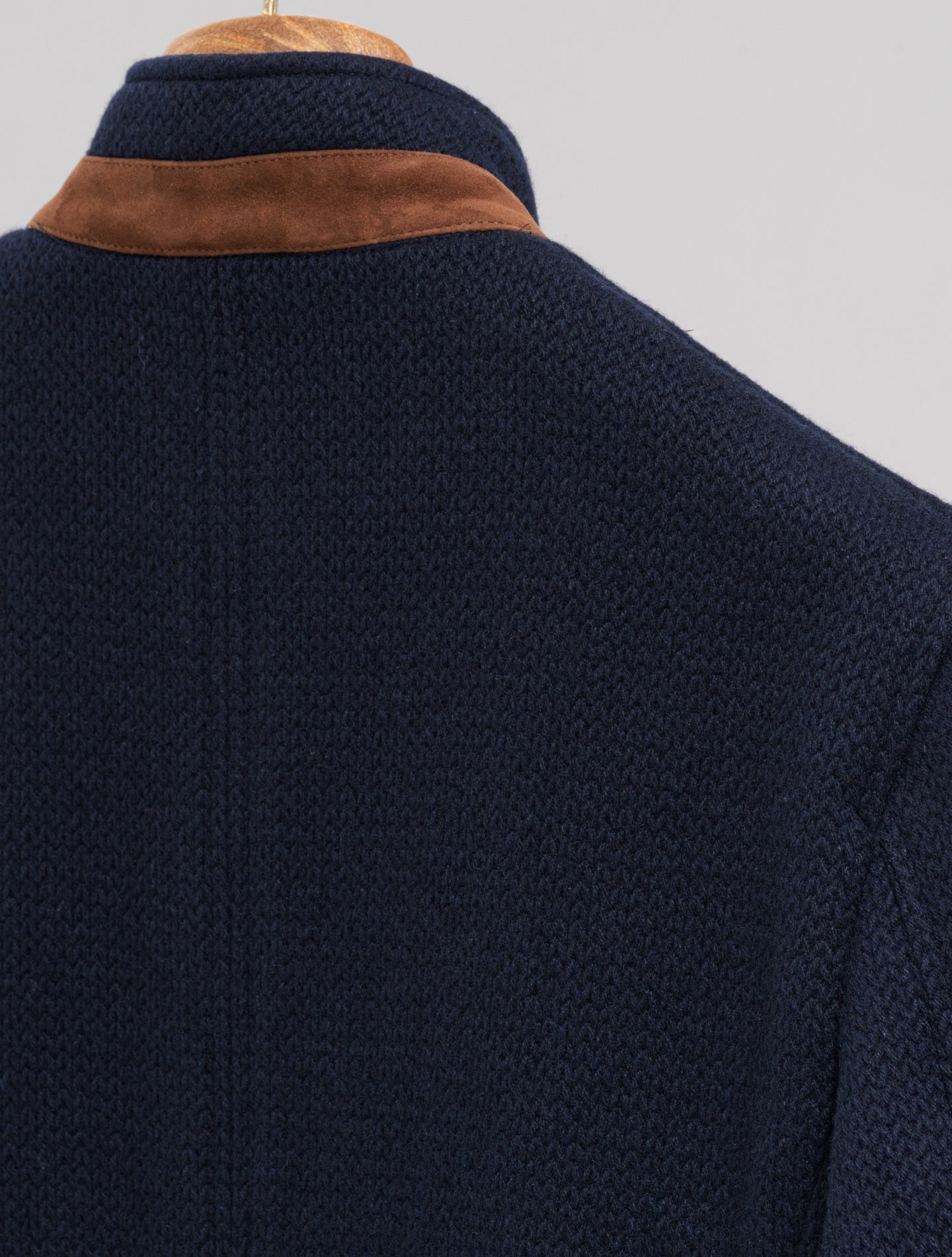 Poggio Wool Silk Cashmere Jacket Navy Manto Jackets 48
