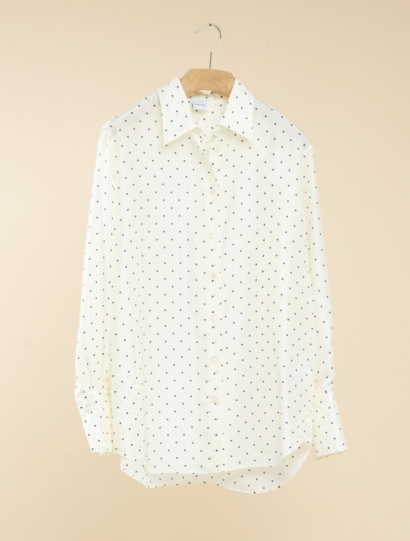Polka Dot Silk Habutai Shirt Naturale Aspesi Blouses IT 38