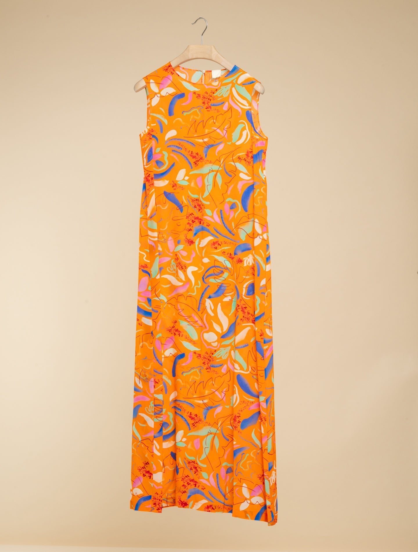 Printed Silk Crepe De Chine Dress - AA Capsule Collection Orange Aspesi Dresses IT 40