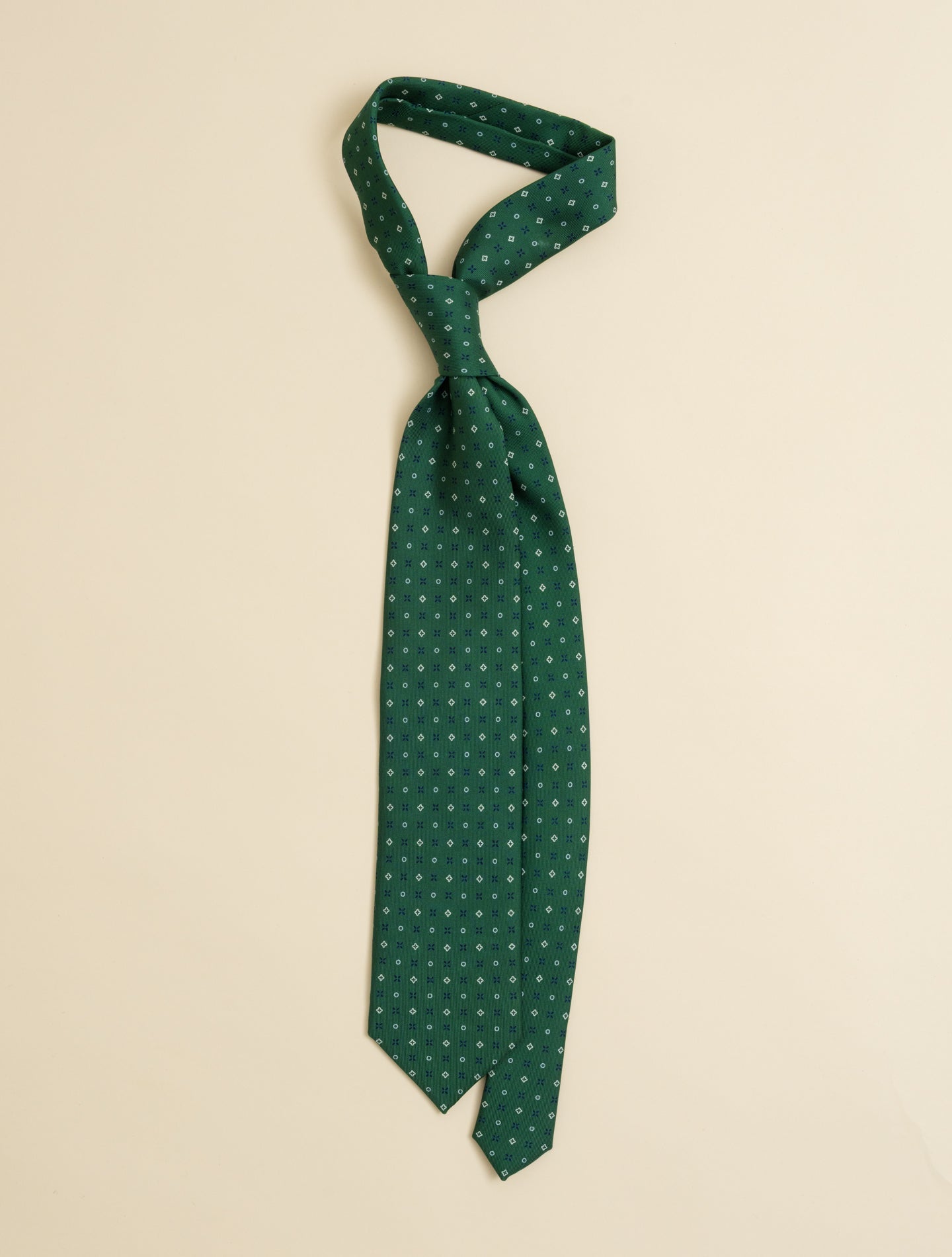 Printed Silk Tie Dark Green Marinella Ties One Size