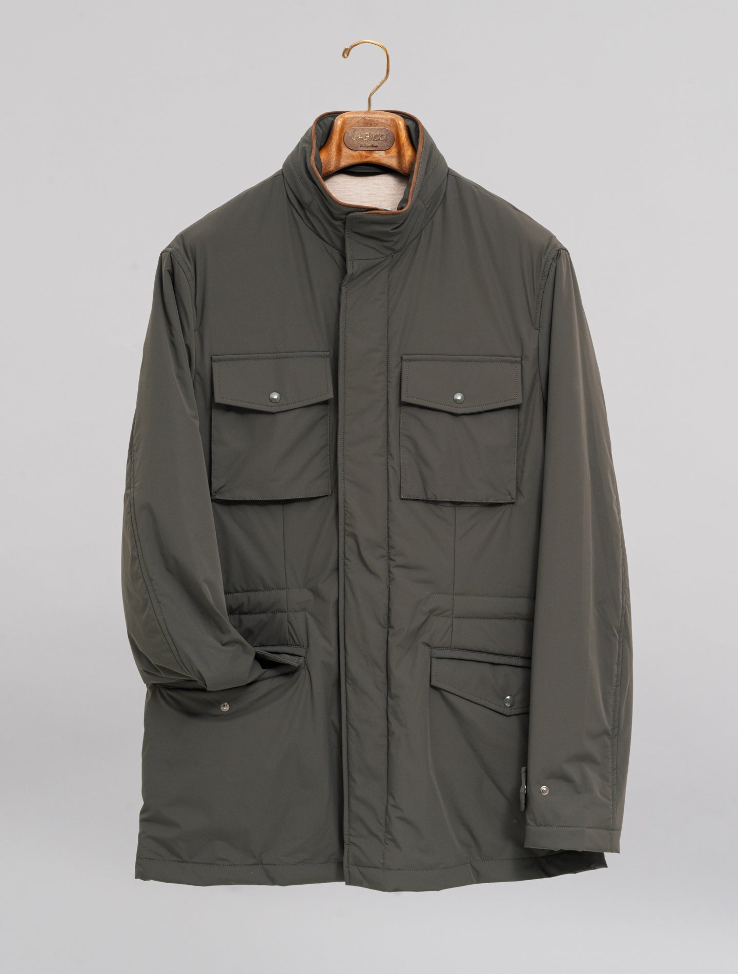Quattro Field Padded Jacket Green Manto Outerwear 48