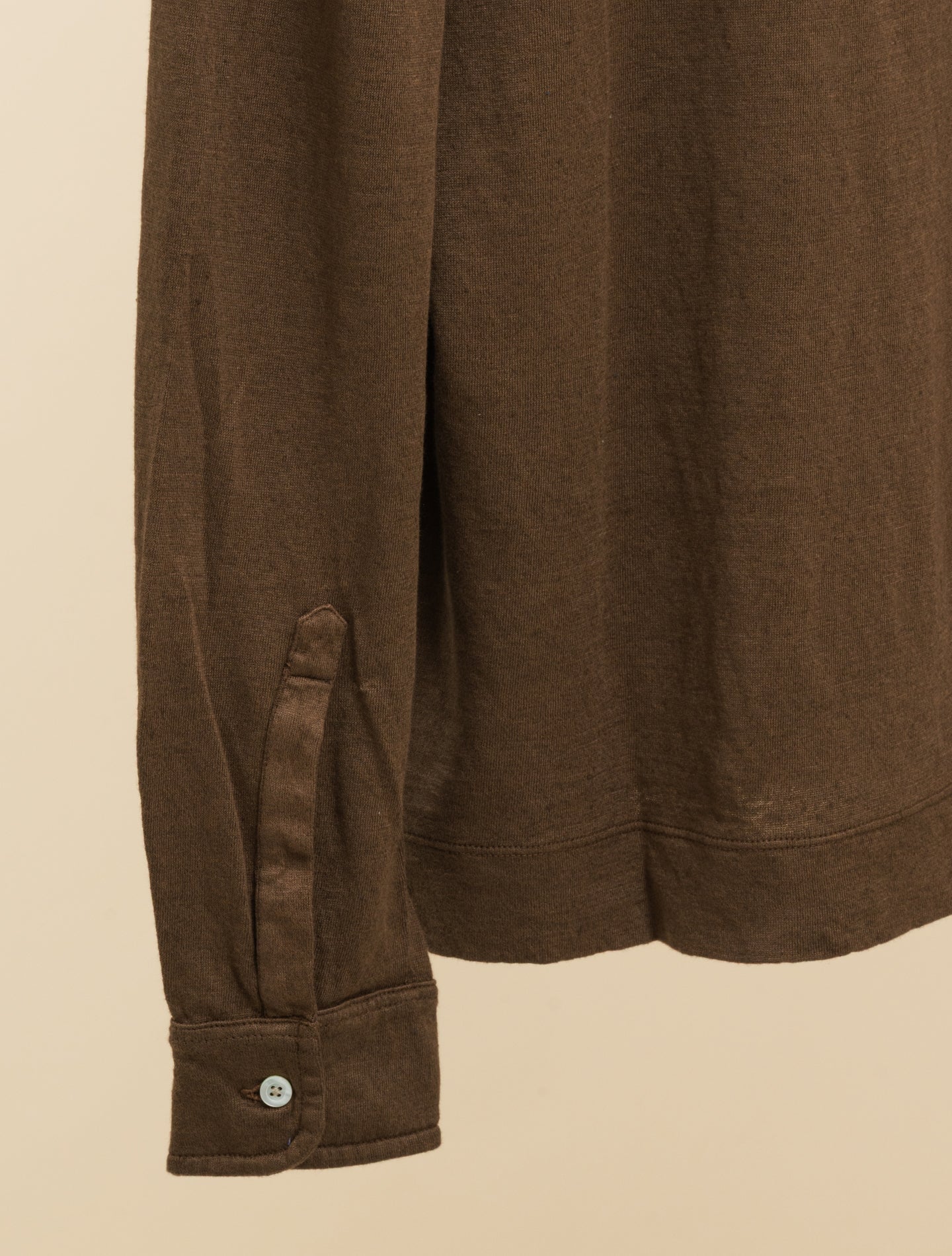 Raya Cotton Linen Polo Shirt Wood Massimo Alba Polo shirts M