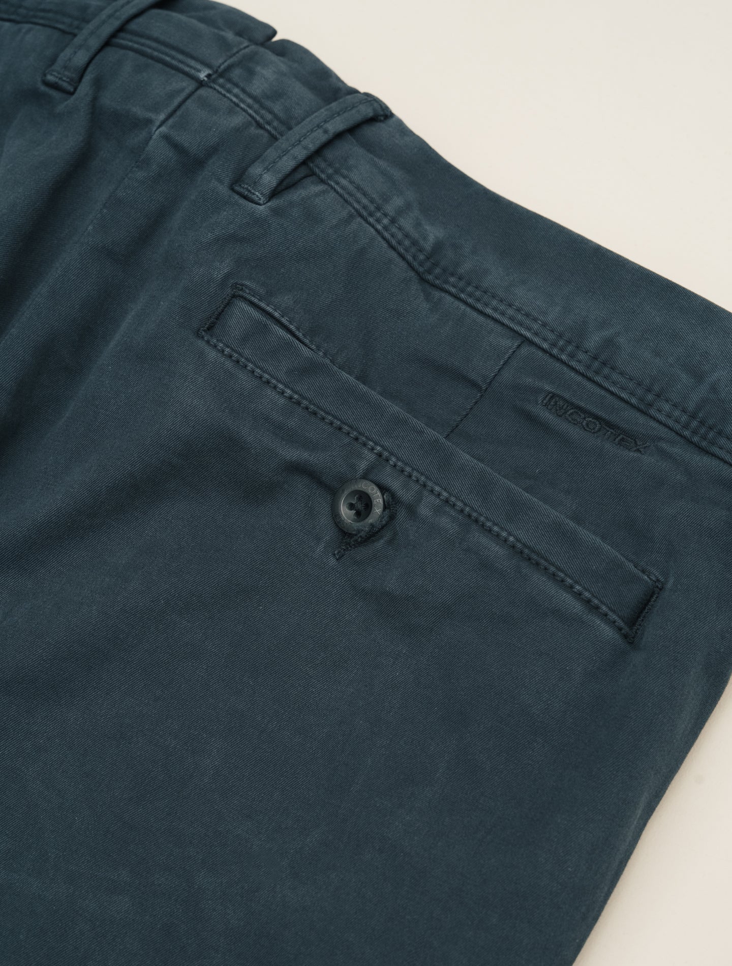 Regular Fit Cotton Slacks Navy Incotex Trousers 31