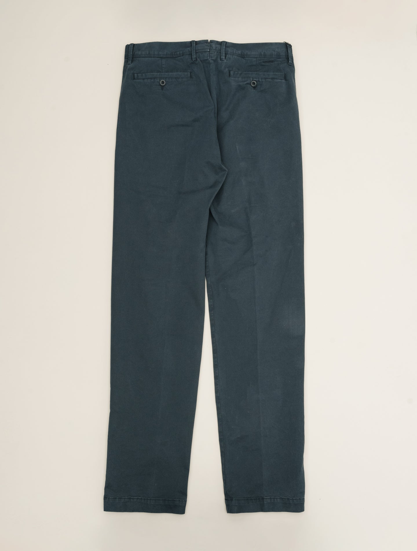 Regular Fit Cotton Slacks Navy Incotex Trousers 31