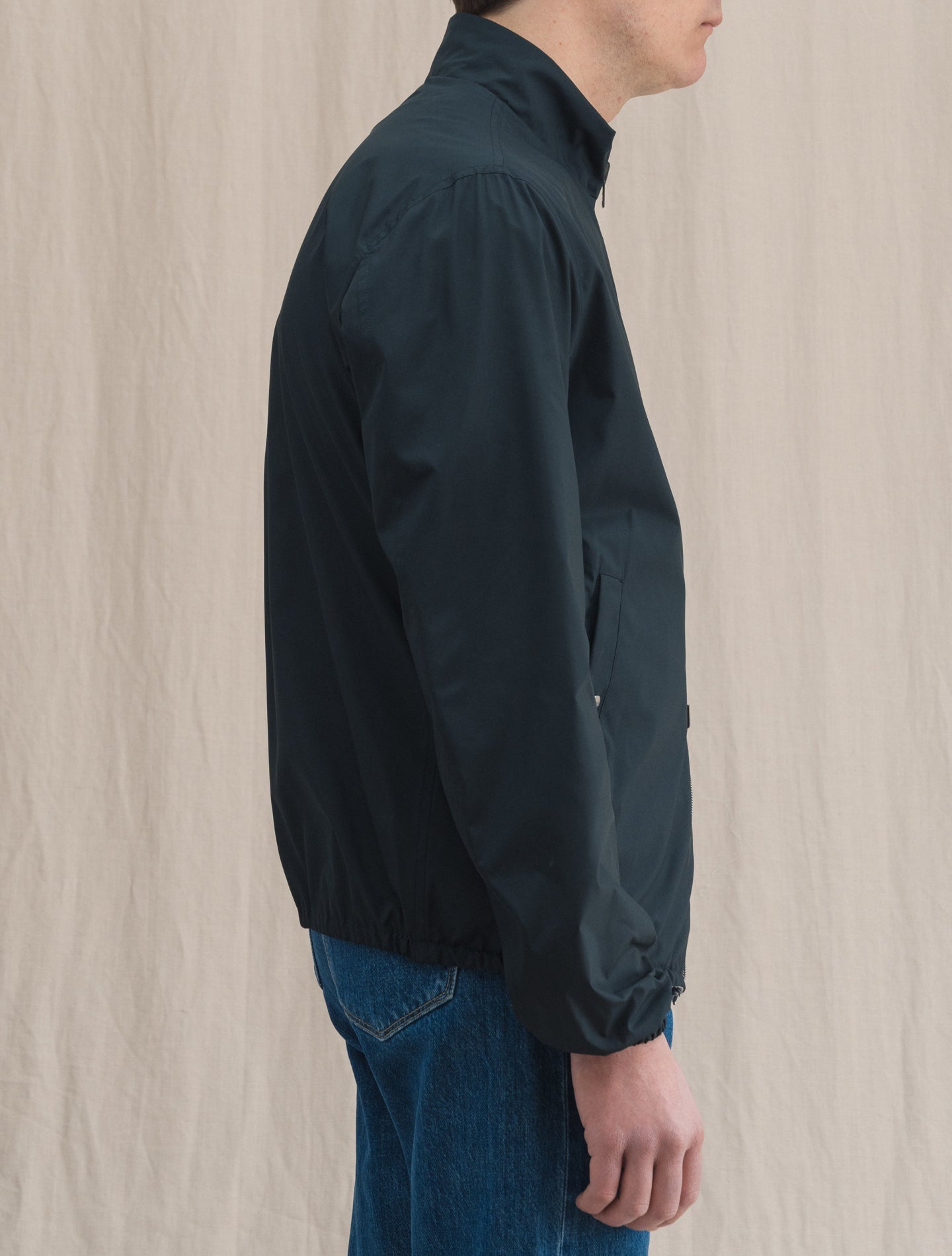 Reversible Microfiber Bomber Navy Herno Outerwear 48