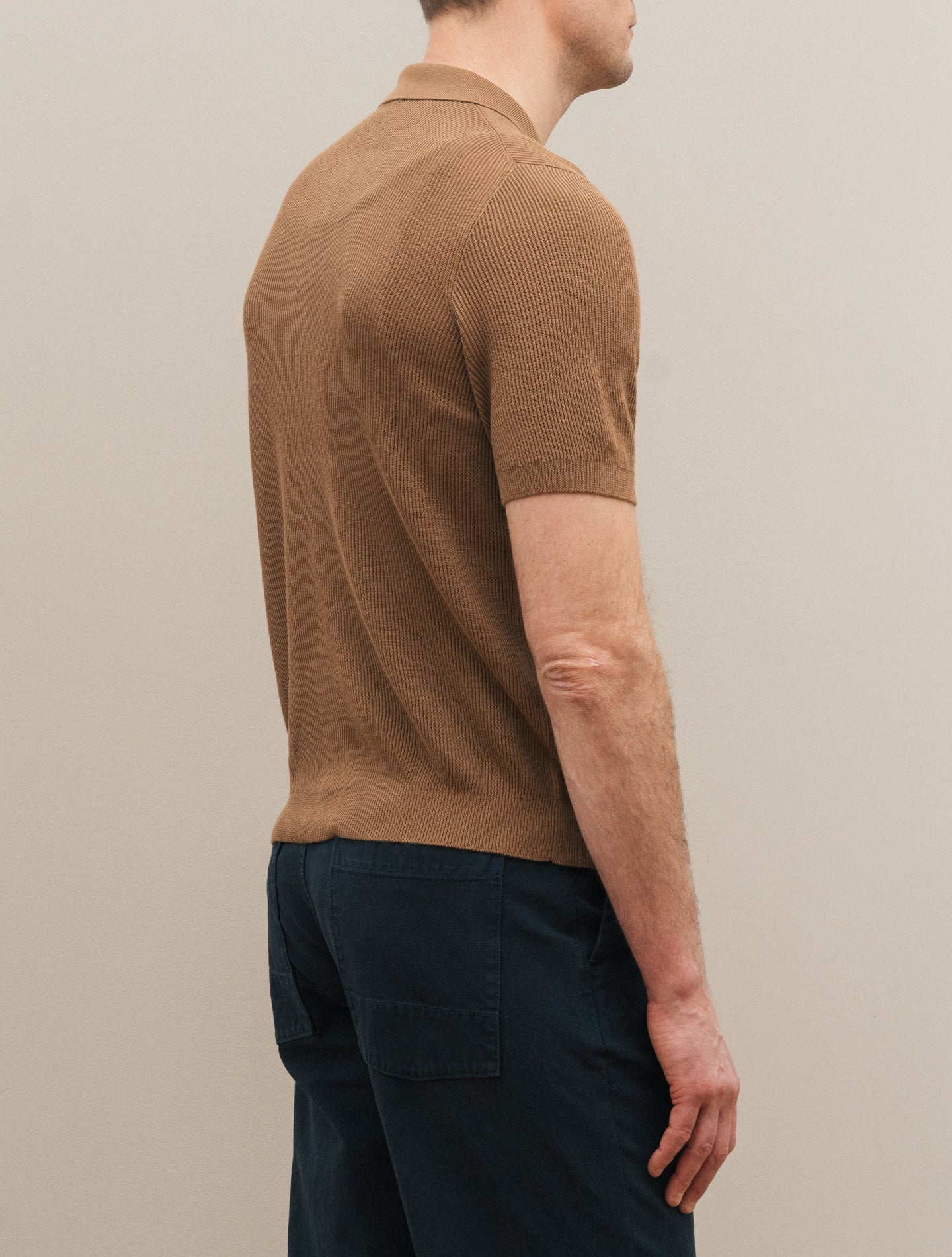 Rib - Knitted Short Sleeve Shirt Terra Gabucci Polo shirts 48