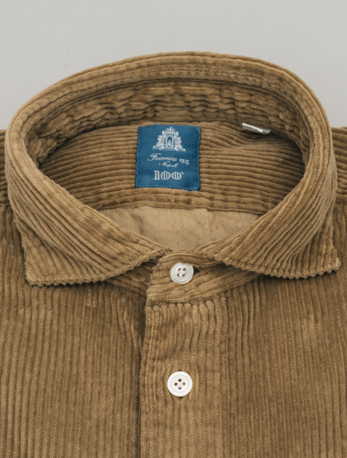 Salina Corduroy Overshirt Beige Finamore Shirts S