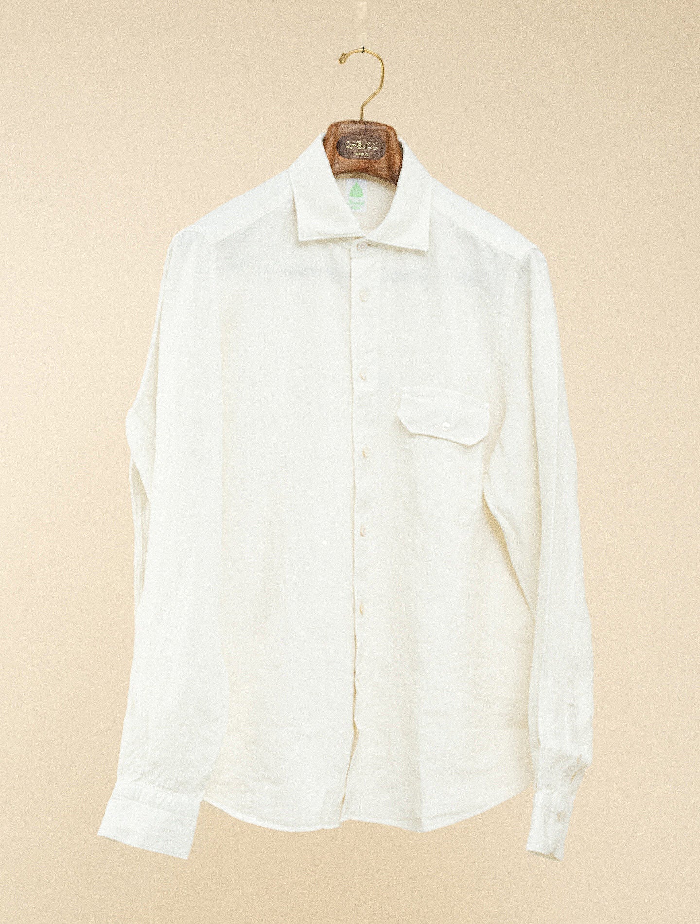 Salina Linen Overshirt Light Sand Finamore Shirts S
