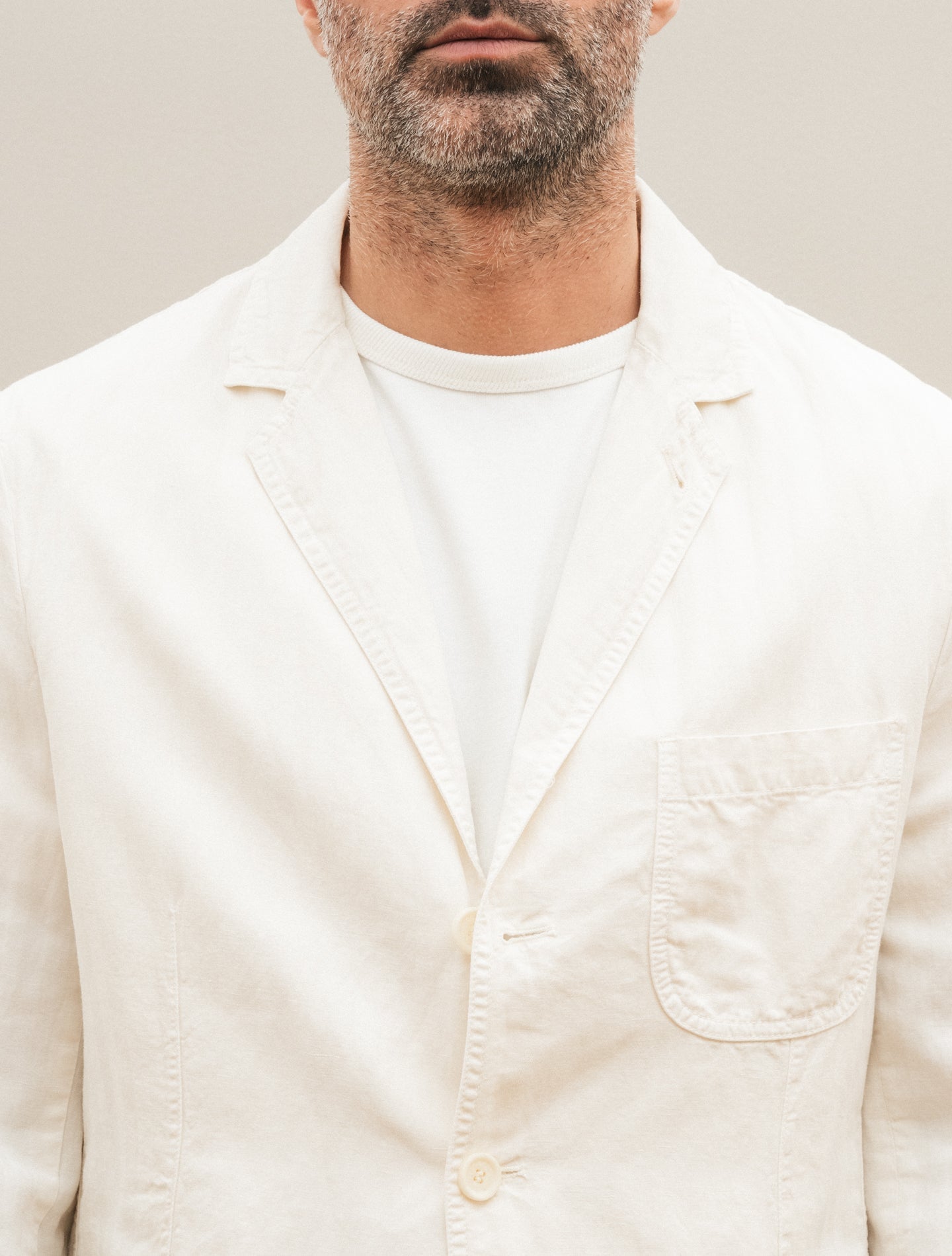 Samuraki Herringbone Jacket Natural Aspesi Jackets M