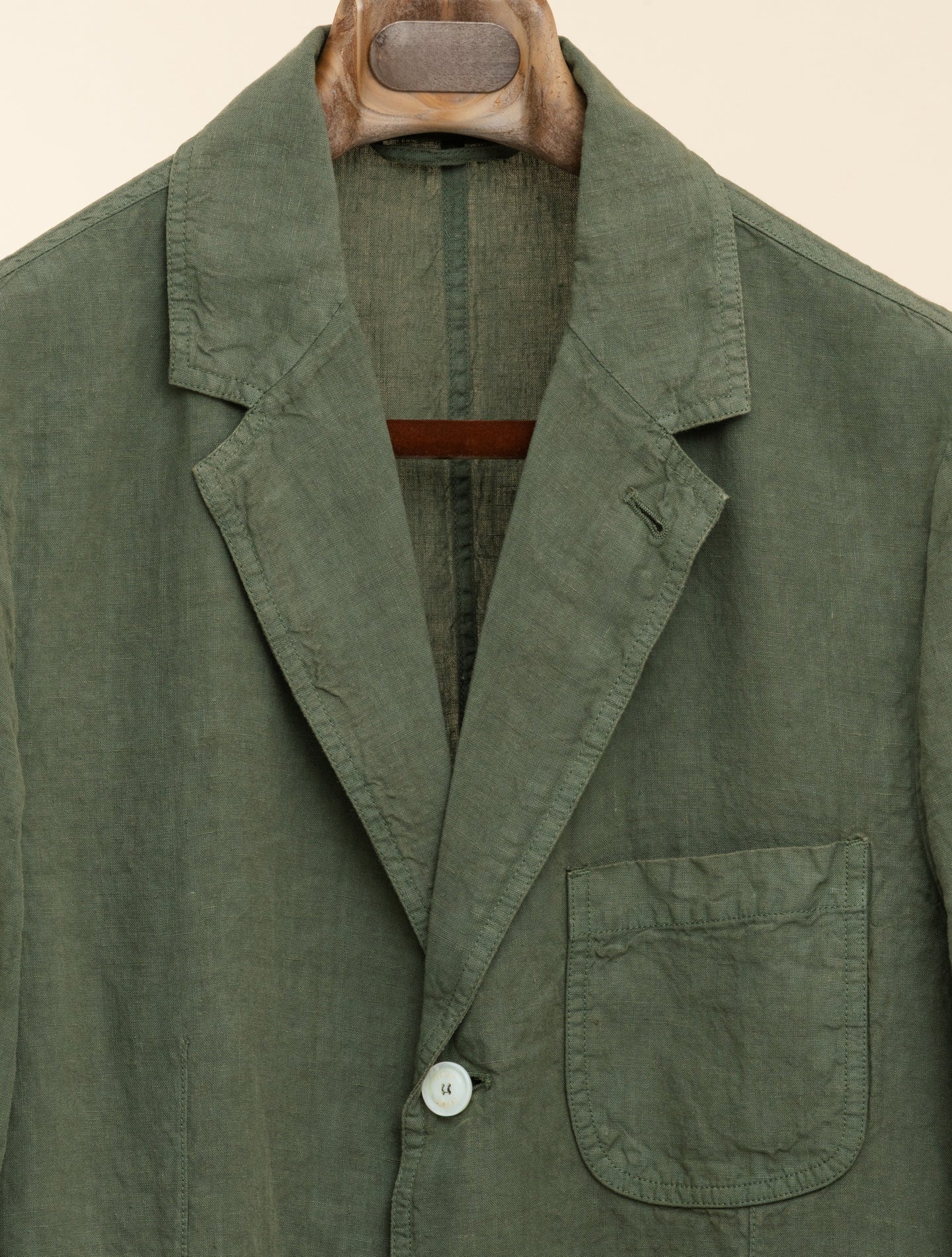 Samuraki Unlined Linen Jacket Green Aspesi Jackets S