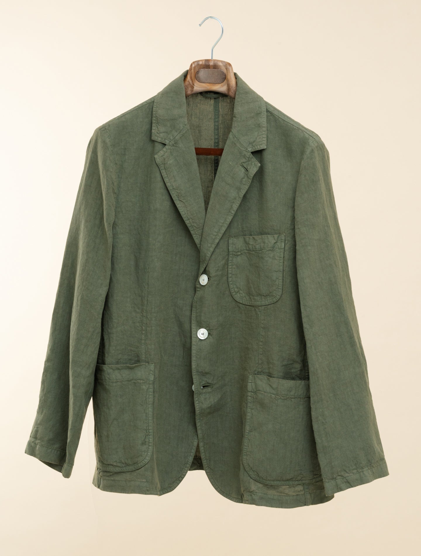 Samuraki Unlined Linen Jacket Green Aspesi Jackets S