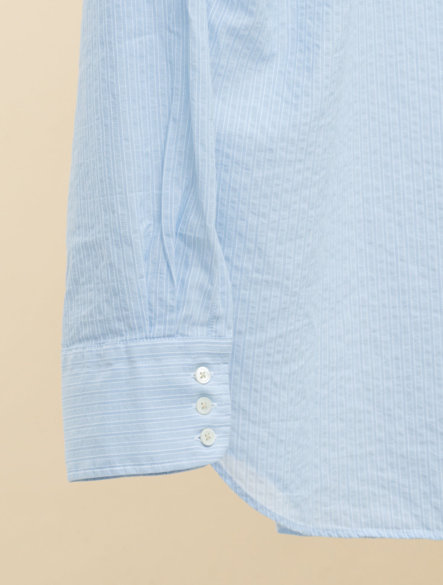 Selma Striped Seersucker Shirt Sky Massimo Alba Shirts XS