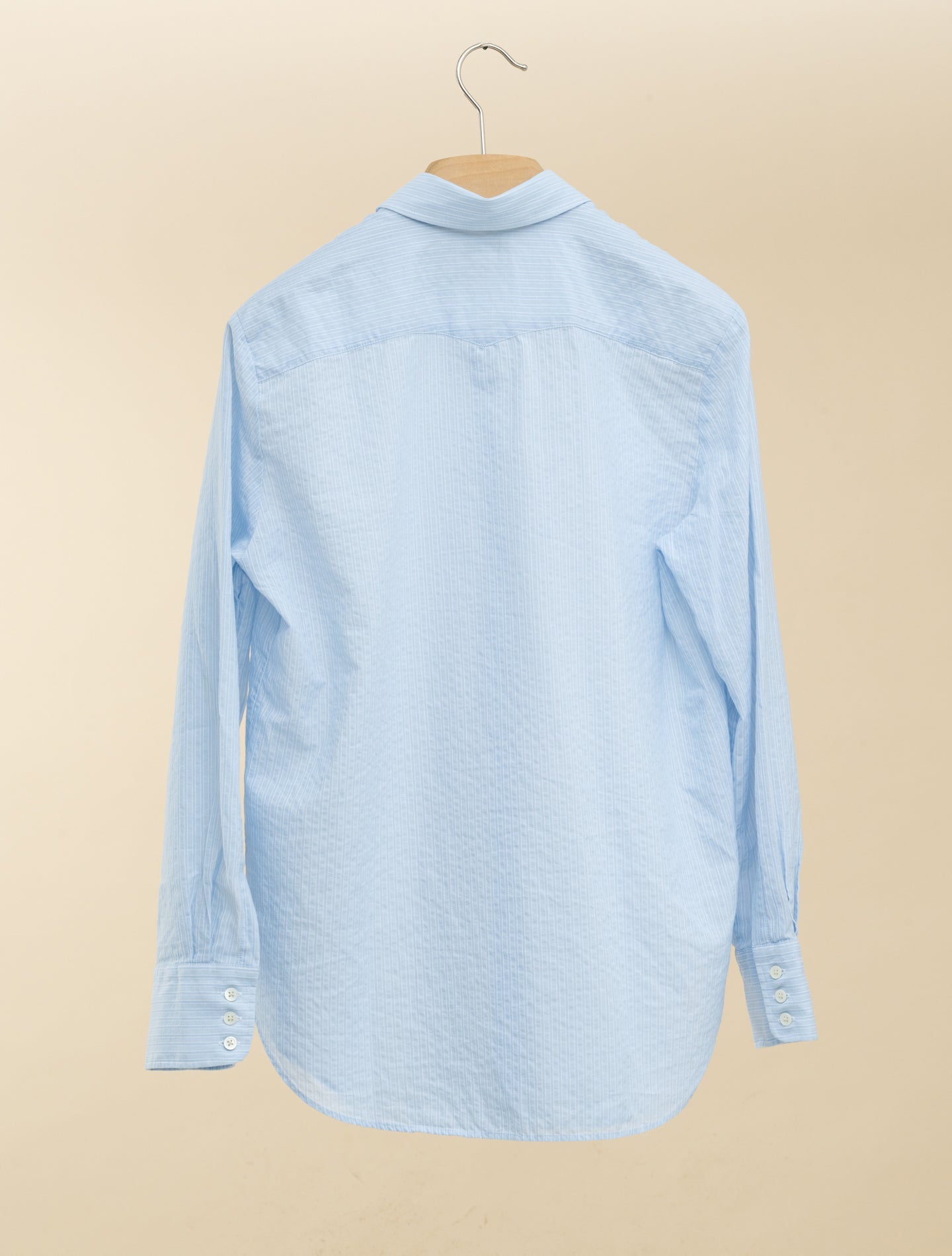Selma Striped Seersucker Shirt Sky Massimo Alba Shirts XS