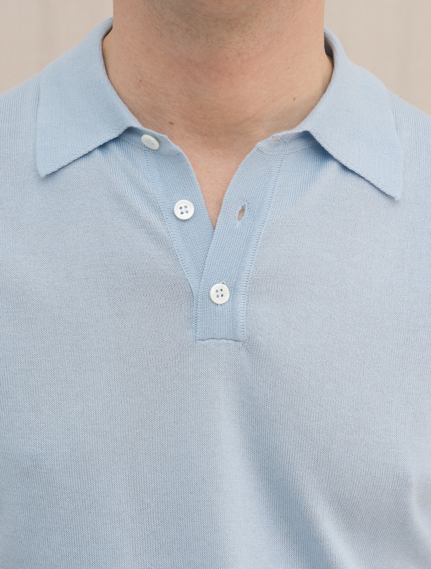 Short Sleeve Cotton Polo Shirt Light Blue Morgano Polo shirts 48