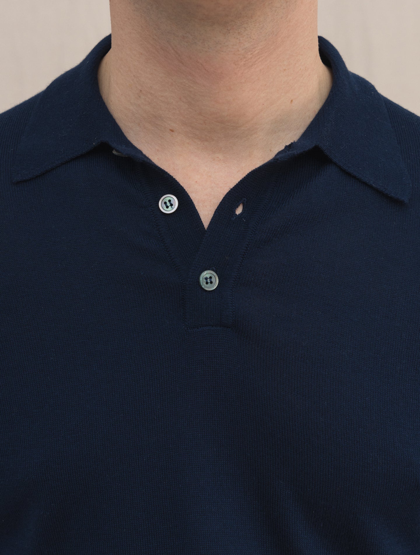 Short Sleeve Cotton Polo Shirt Navy Morgano Polo shirts 48