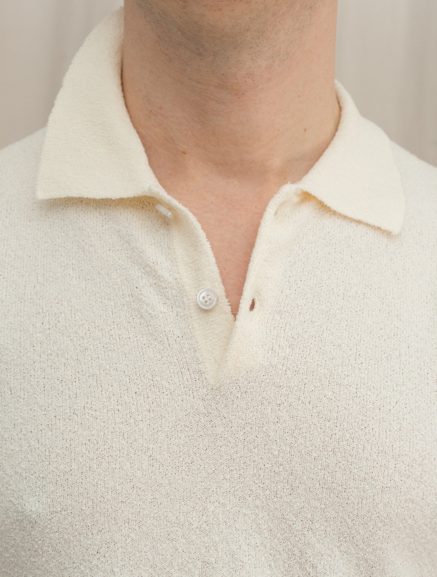 Short Sleeve Sponge Polo Shirt Light Yellow Gabucci Polo shirts 48