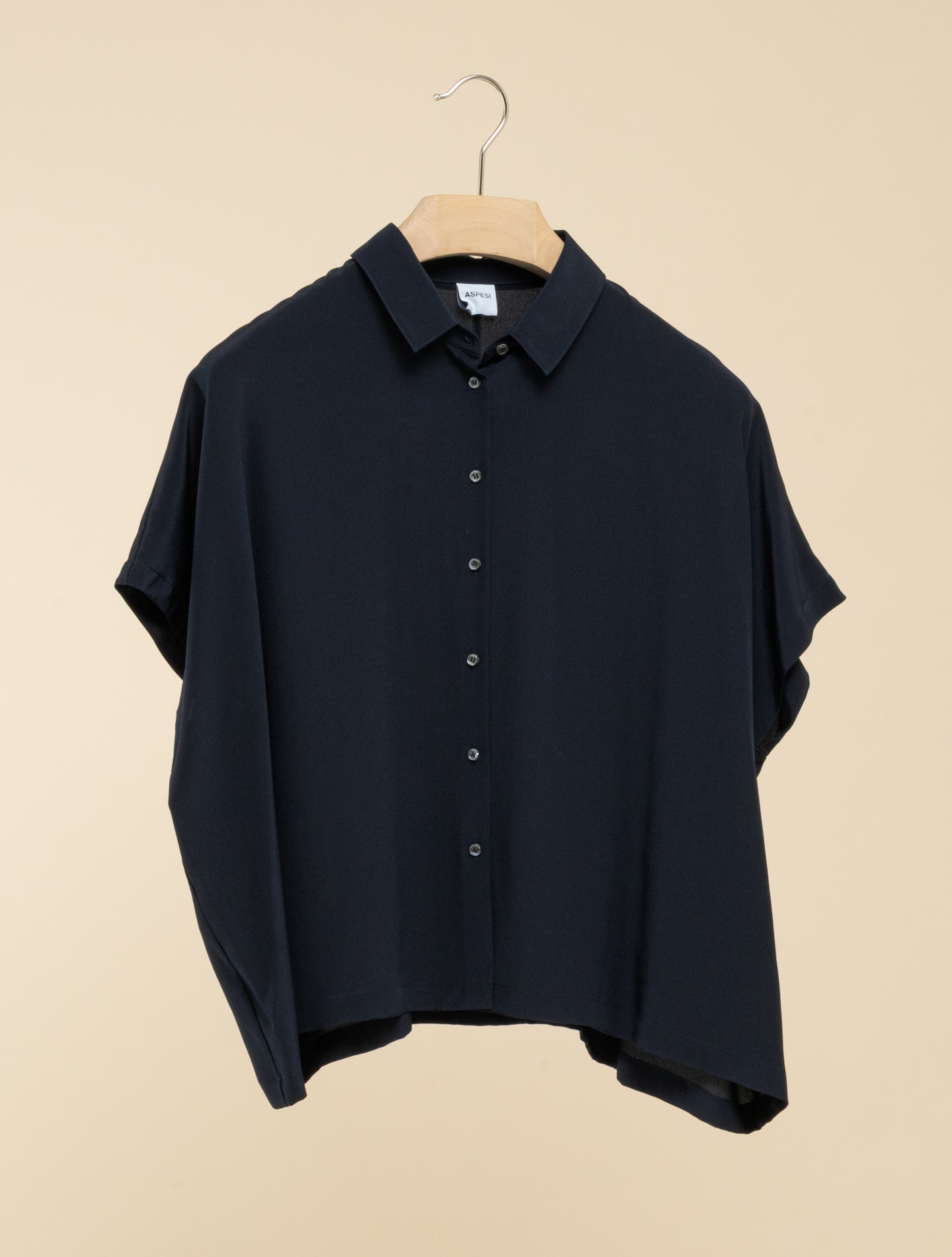 Silk Crepe de chine Top Navy Aspesi Blouses IT 36