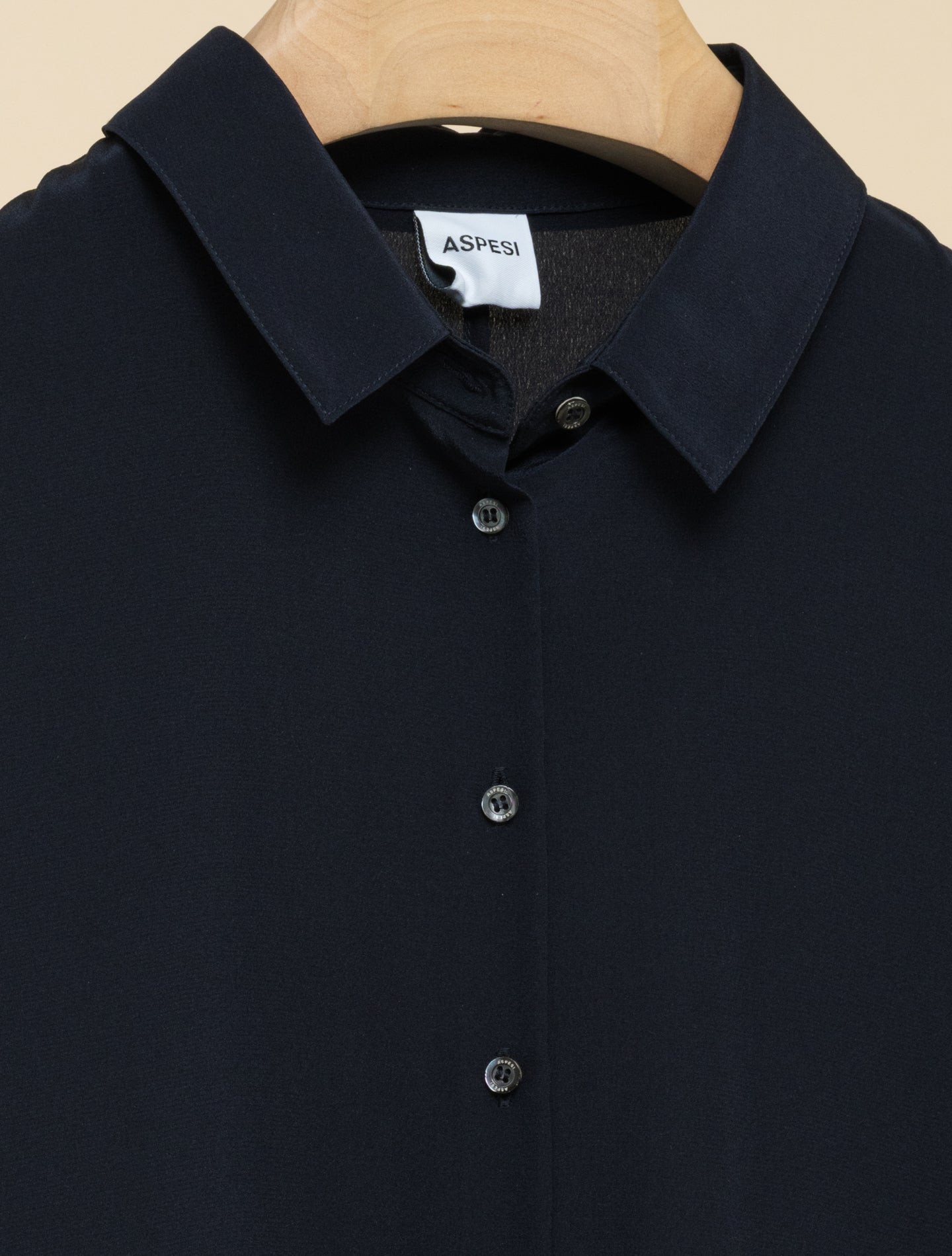 Silk Crepe de chine Top Navy Aspesi Blouses IT 36