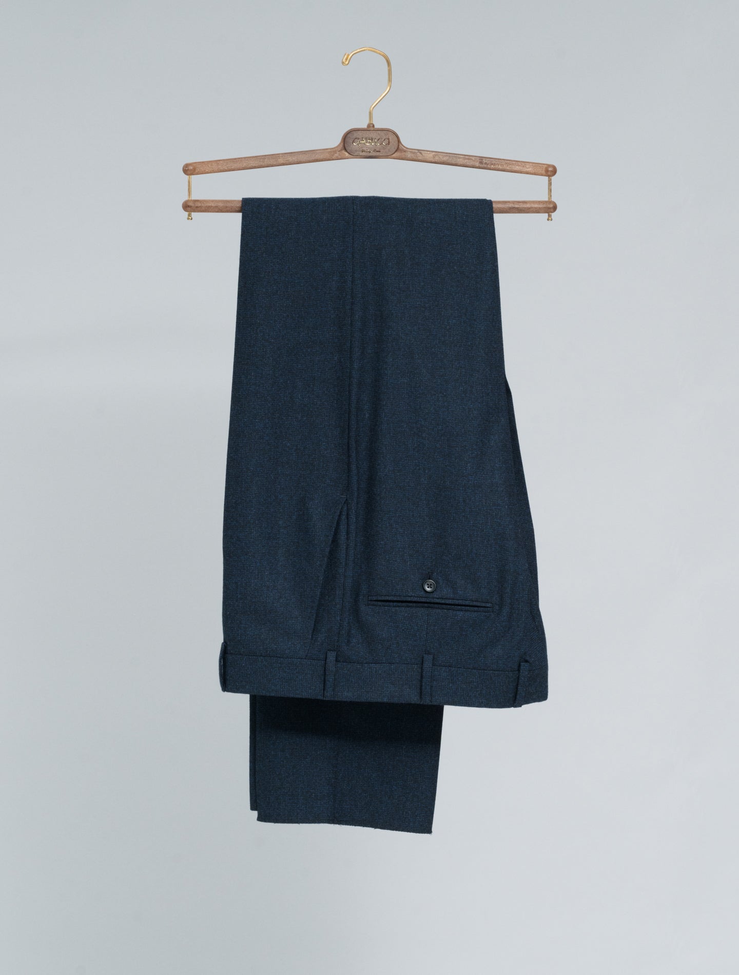 Singel Breasted s130 Wool Microcheck Suit Navy Belvest Suits 48
