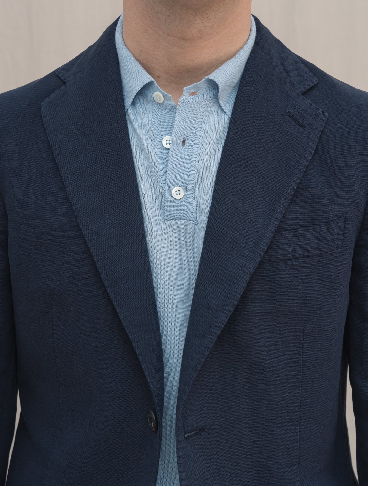 Single Breasted Art1 Canapa Cotton Jacket Navy Gigi Jackets 46