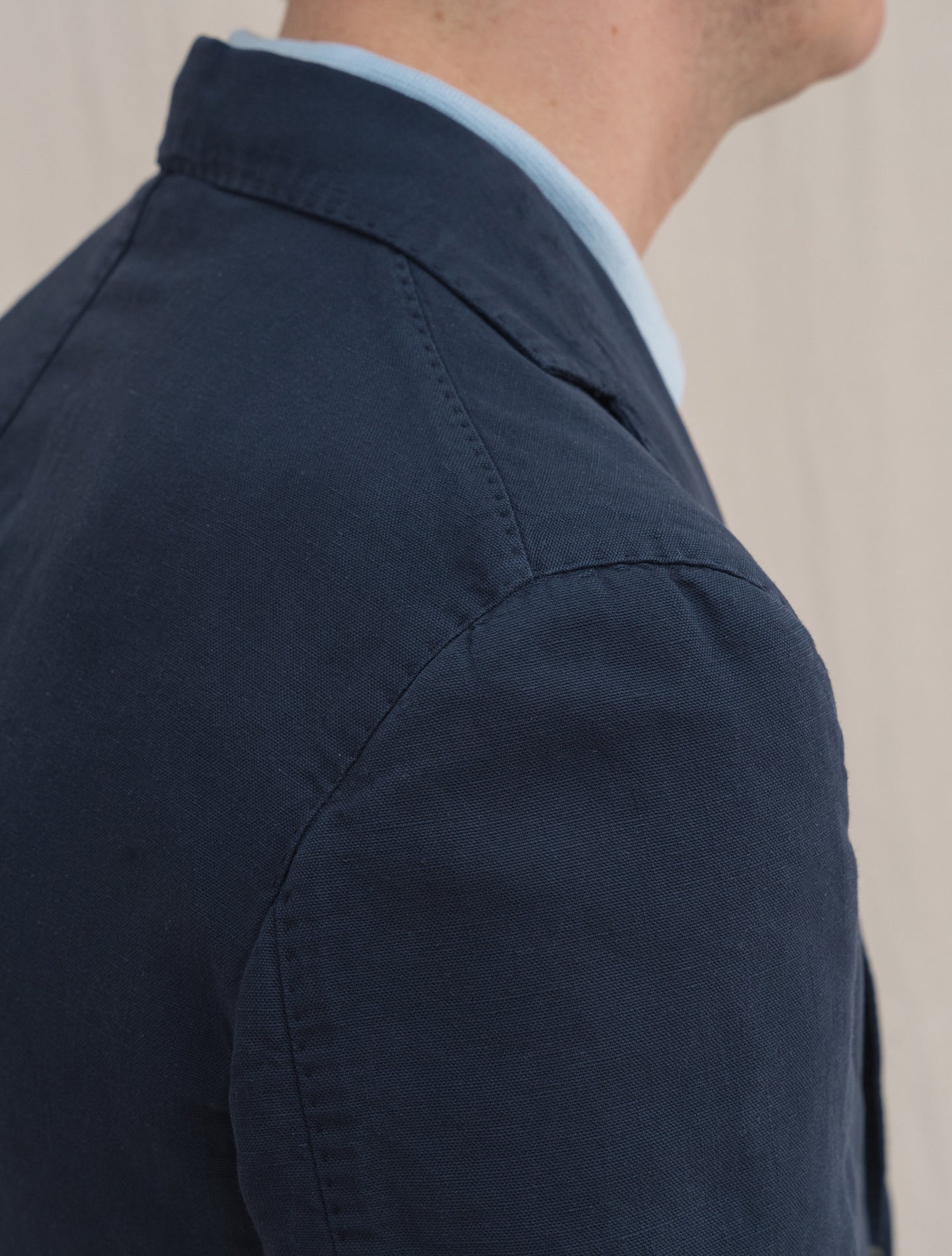 Single Breasted Art1 Canapa Cotton Jacket Navy Gigi Jackets 46