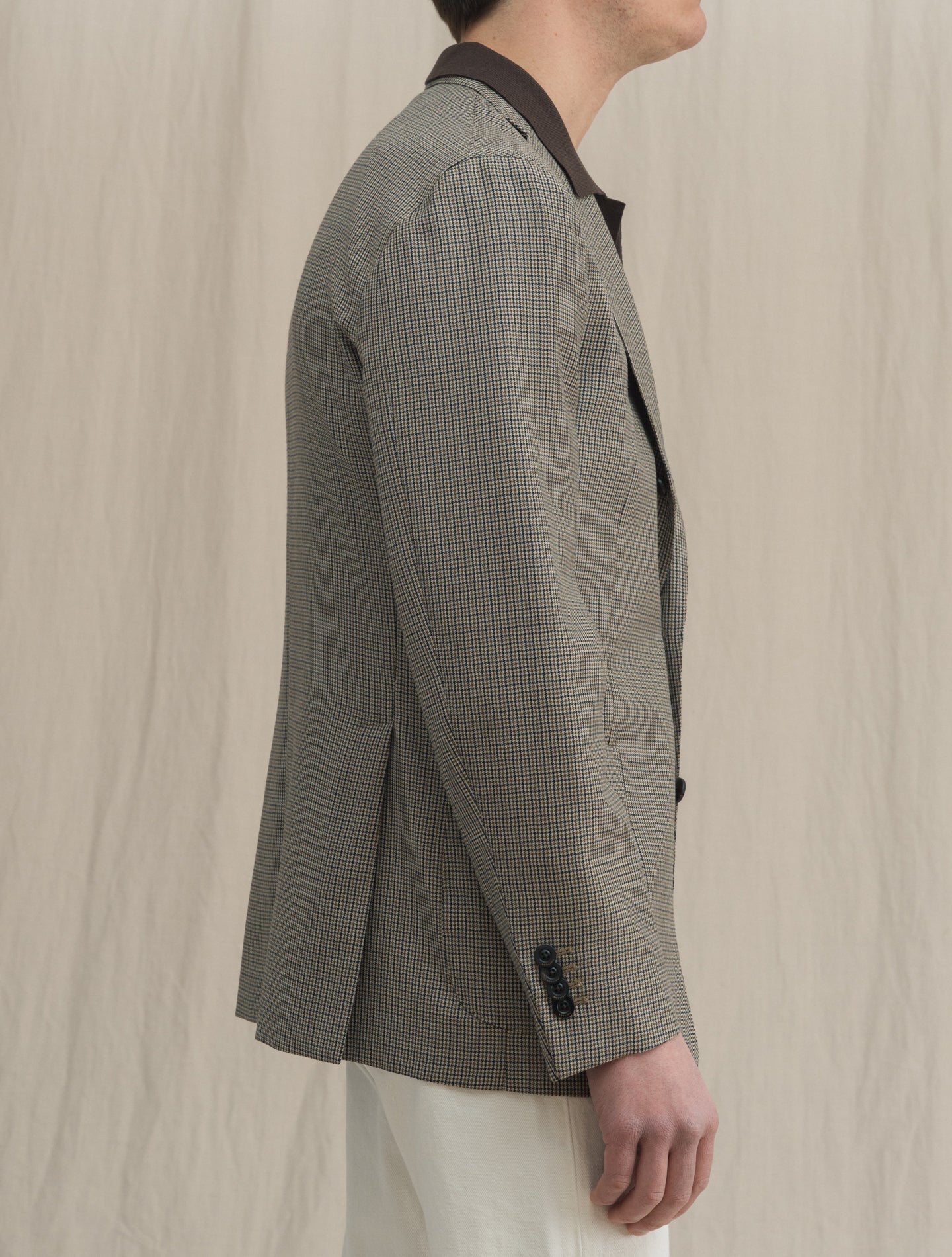 Single Breasted Checked Unconstructed K Jacket Beige Boglioli Jackets 48