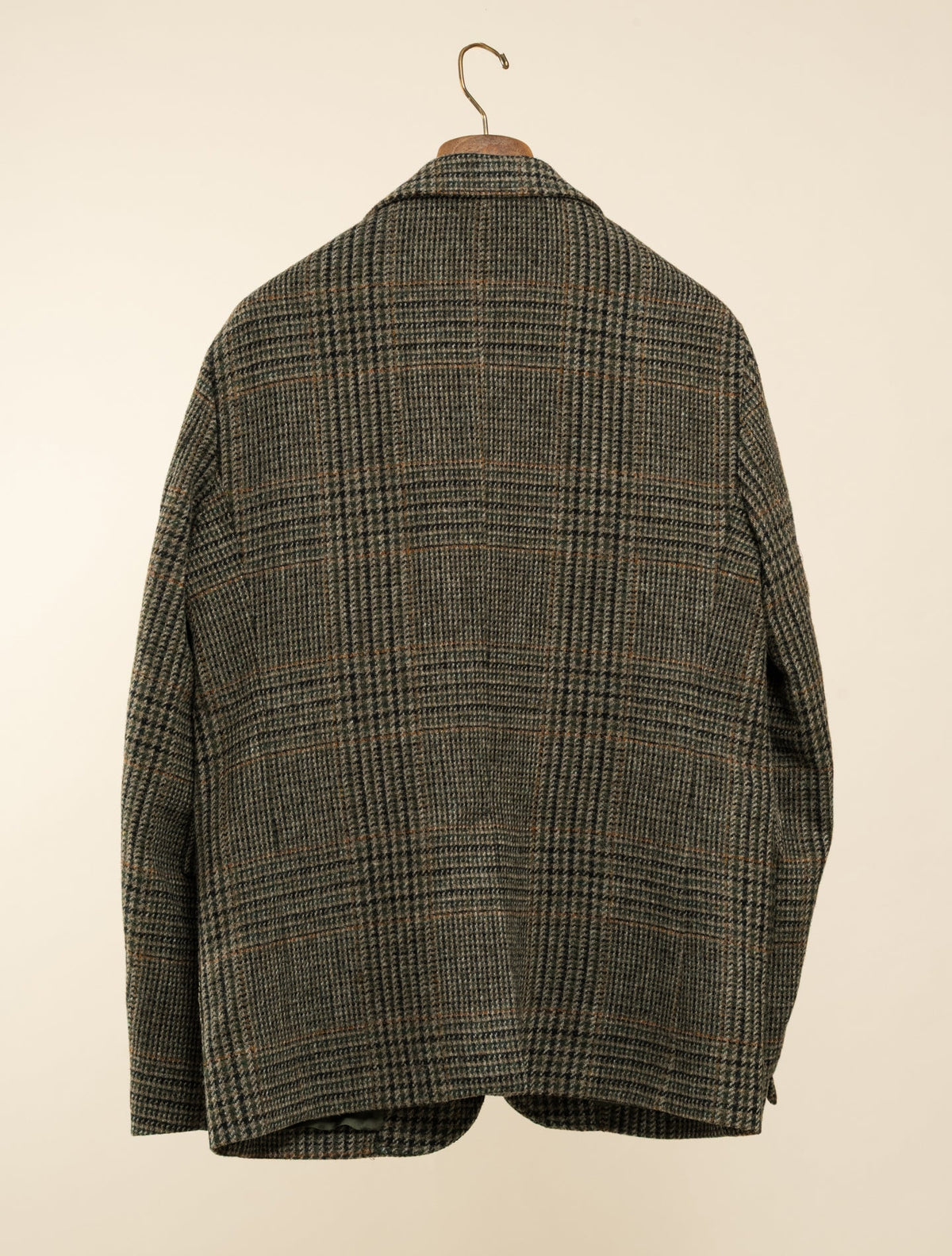 Single Breasted Checked Wool Jacket Green Aspesi Jackets 48