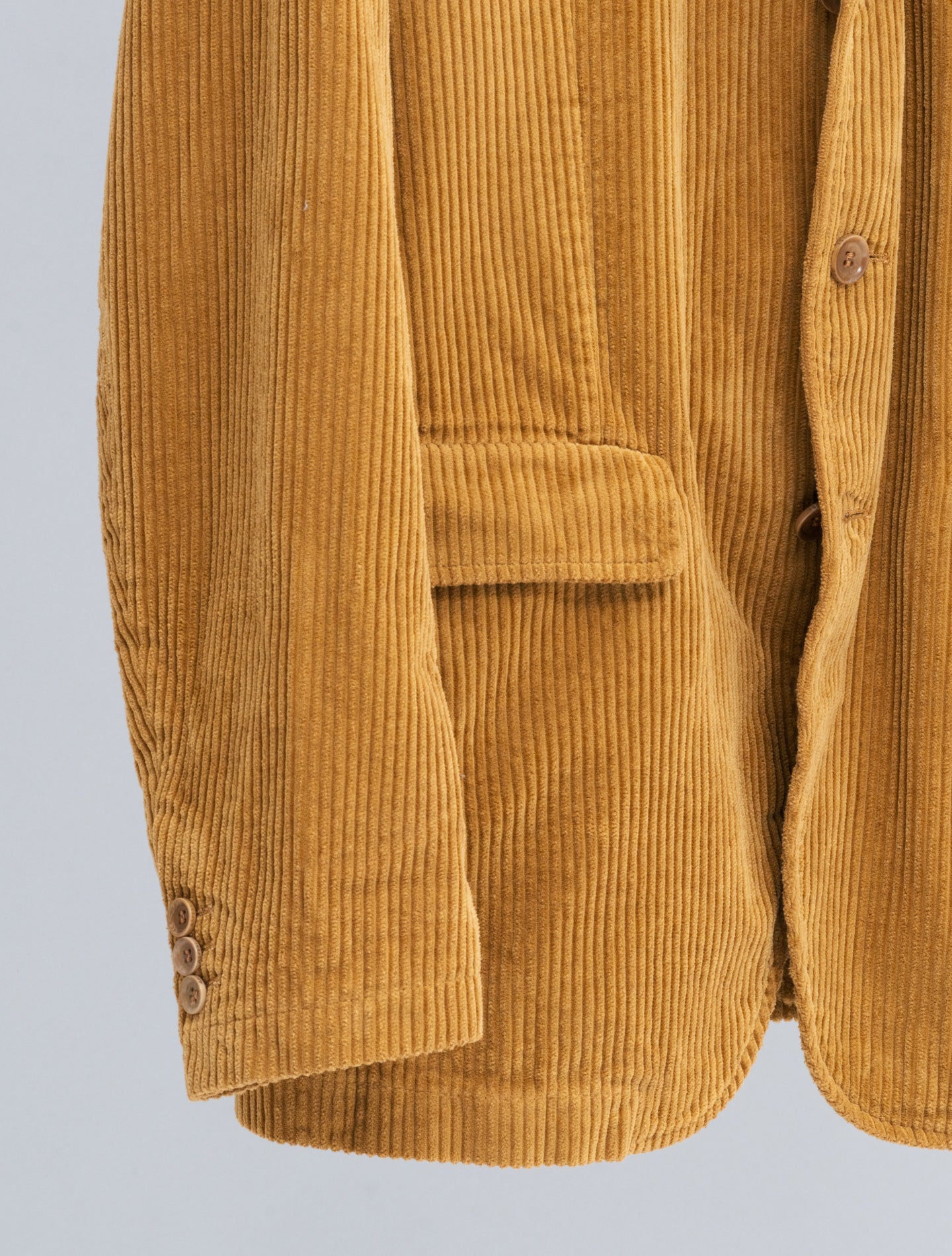 Single Breasted Corduroy Jacket Camel Aspesi Jackets M
