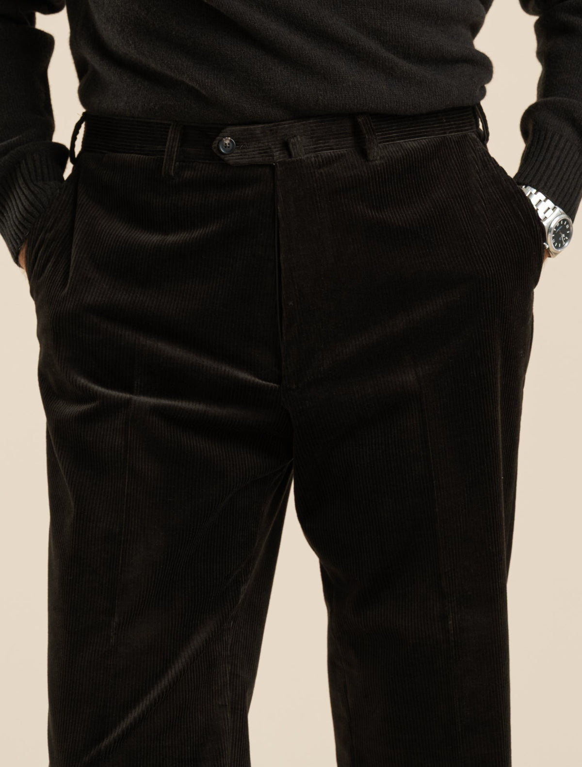 Single Breasted Corduroy Suit Brown Gabucci Suits 48
