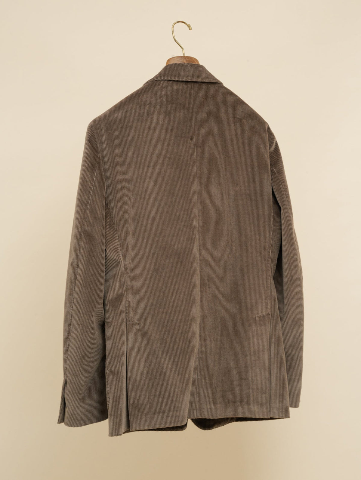 Single Breasted Cotton Cashmere Corduroy Jacket Brown Lardini Jackets 48